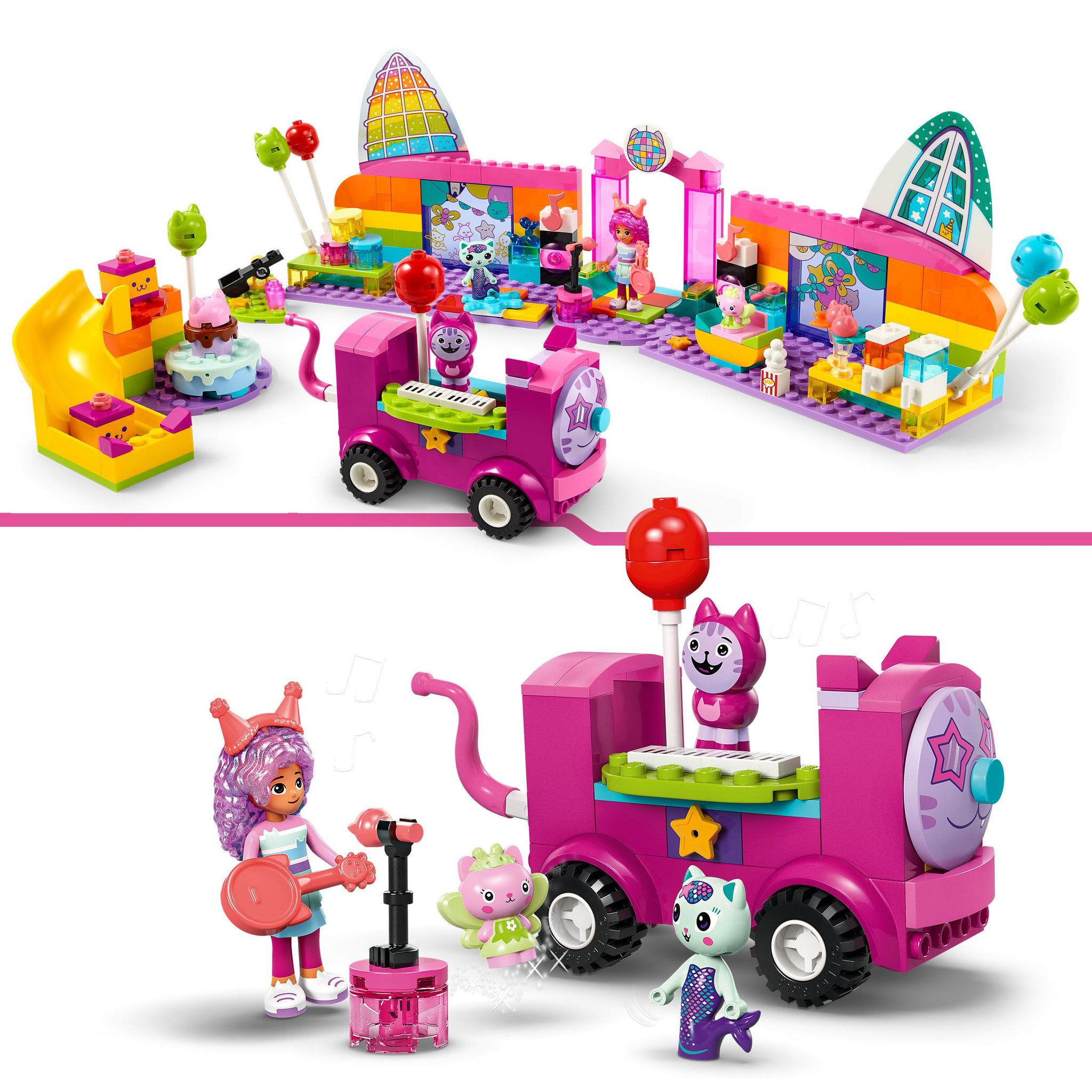 Voir la diapositive 4 : LEGO Gabby et la Maison Magique 10797 - Le Miaousic-hall de Gabby - Jouet avec un DJ, Incluant un Toboggan et des Figurines d'Animaux - Jeu de Rôle pour les Enfants Filles et Garçons dès 4 Ans
