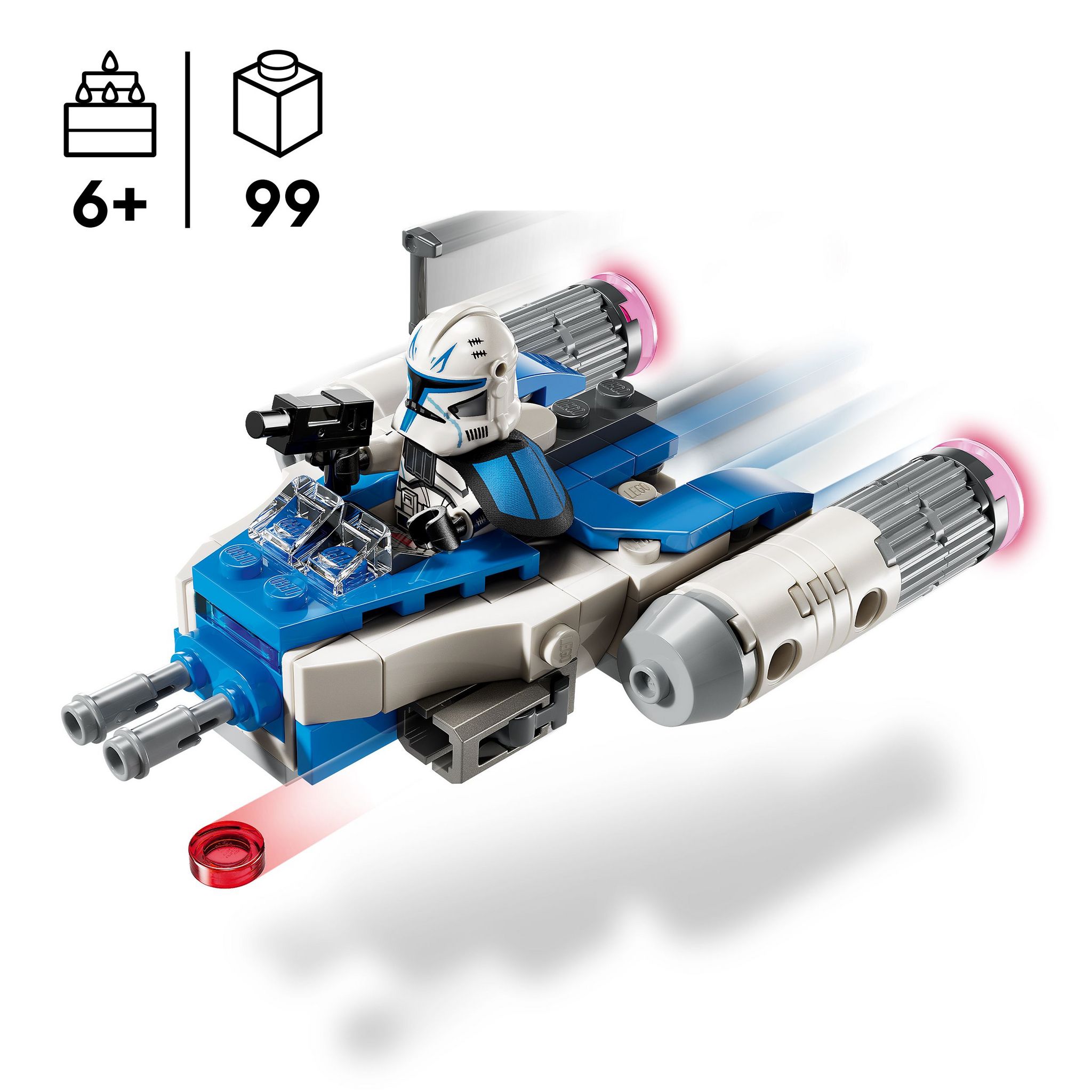 Voir la diapositive 3 : LEGO Star Wars 75391 - The Clone Wars Le Microfighter Y-Wing du Capitaine Rex - Vaisseau à Construire en Briques et à Collectionner