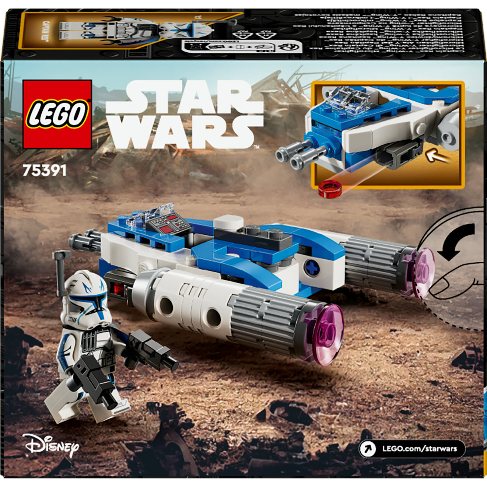 Voir la diapositive 8 : LEGO Star Wars 75391 - The Clone Wars Le Microfighter Y-Wing du Capitaine Rex