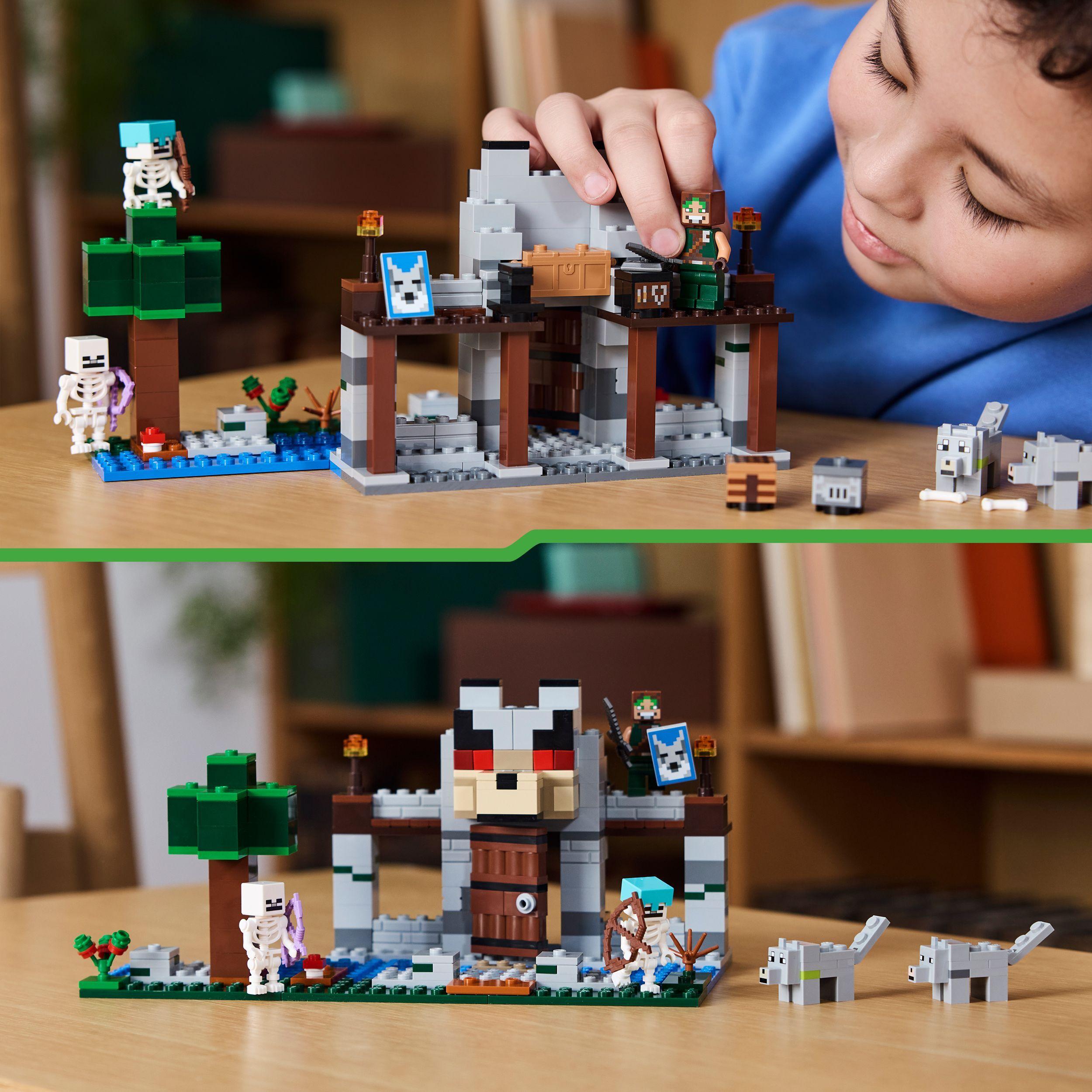 Voir la diapositive 6 : LEGO Minecraft 21261 - La Forteresse du Loup - Set sur le Thème du Squelette - Jouet d'Exploration Pour les Enfants Garçons et Filles dès 8 Ans - Construction d'un Château et Aventures 21261