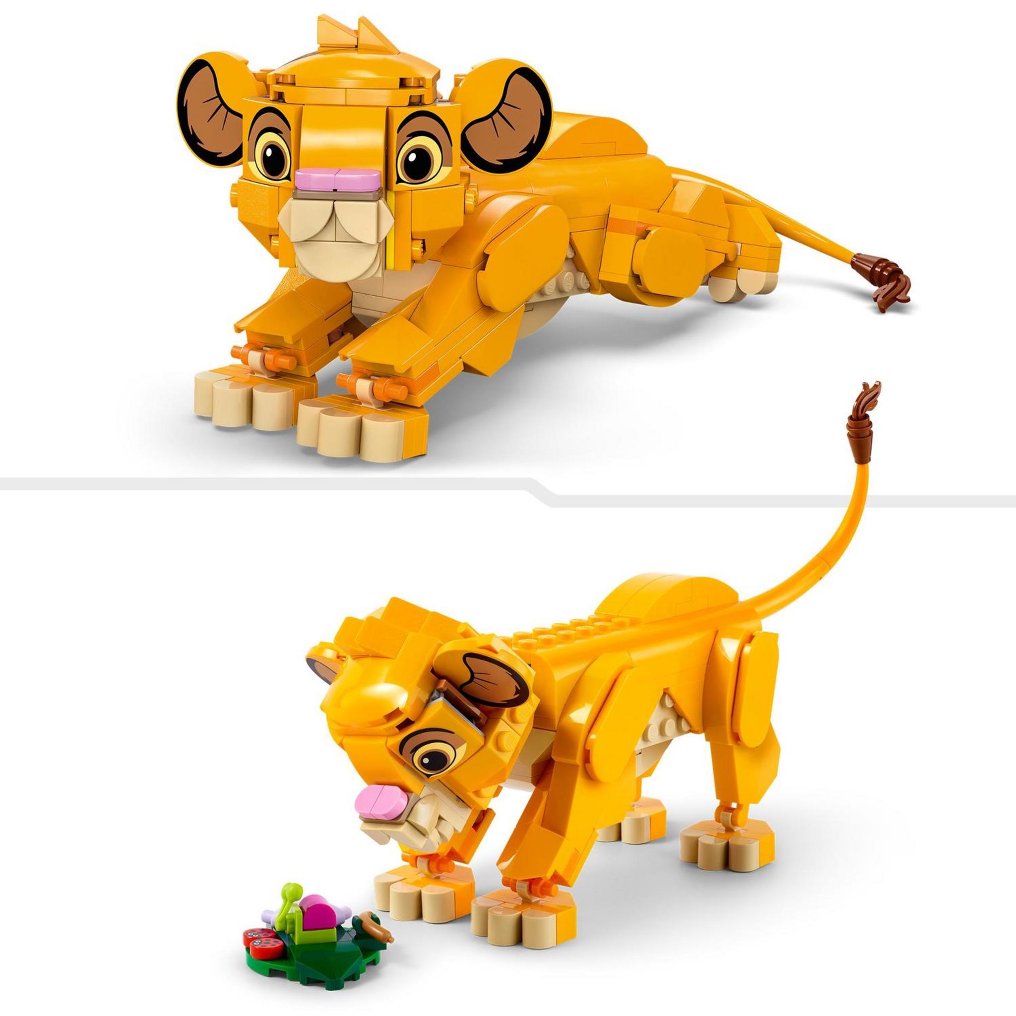 LEGO Disney Classic 43243 - Simba, le Bébé du Roi Lion, Jouet de Construction pour Enfants, Figurine à Construire, Jouet d'Activité et de Développement