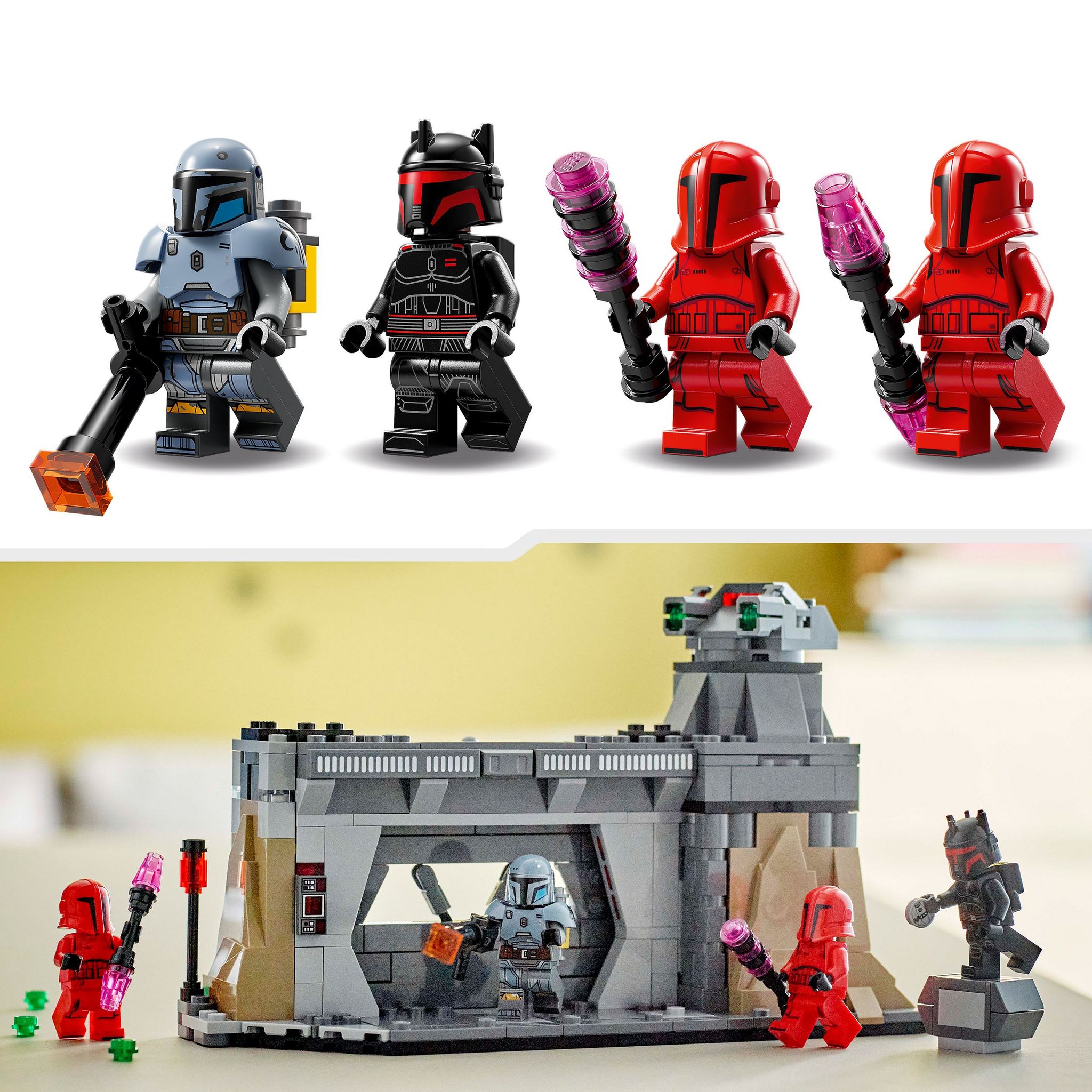 Voir la diapositive 6 : LEGO Star Wars 75386 - The Mandalorian Le Combat de Paz Vizsla et Moff Gideon - Set à Collectionner pour Enfants