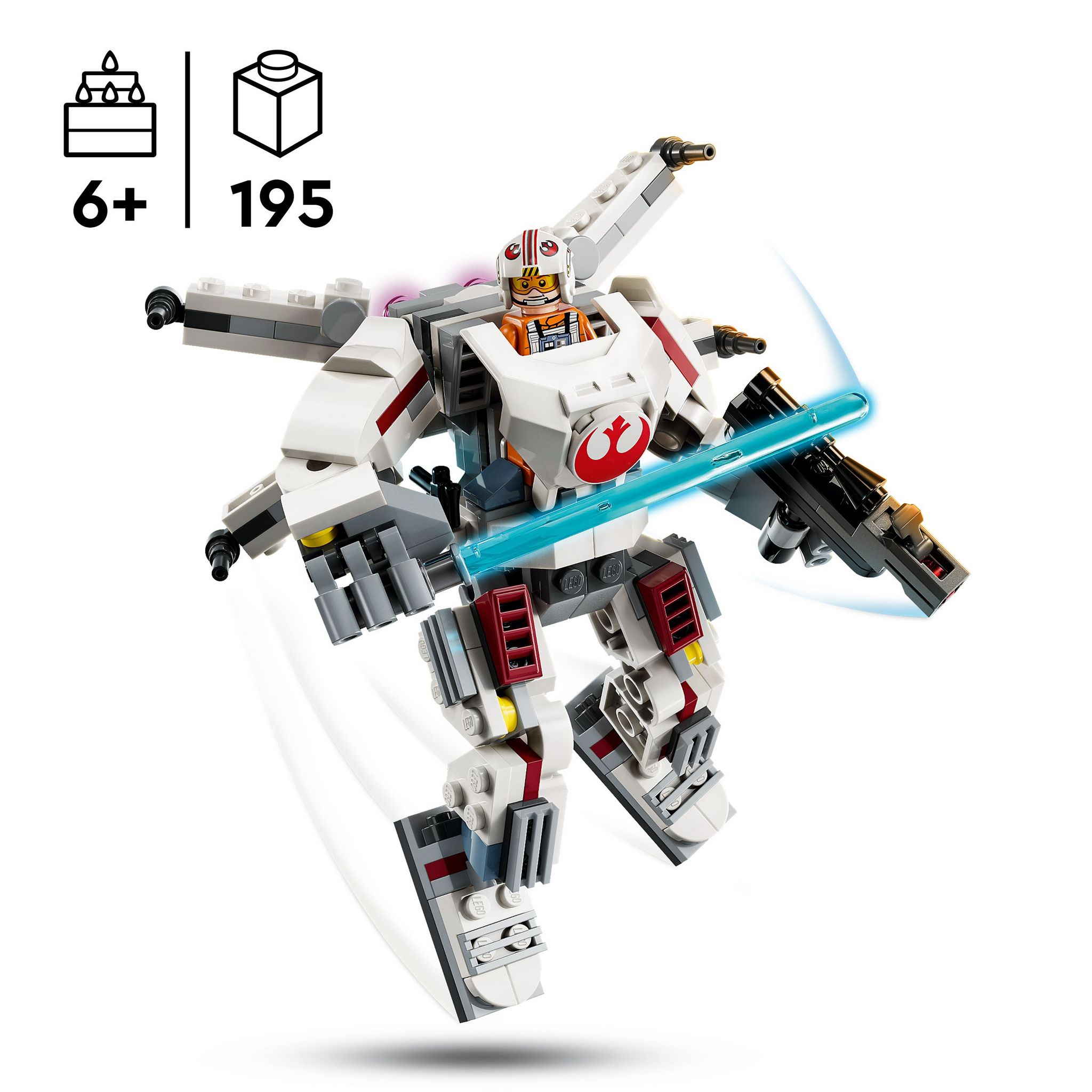 Voir la diapositive 3 : LEGO Star Wars 75390 - Le Robot X-Wing de Luke Skywalker - Jouet à Collectionner pour Enfants - Jeu de Construction et d'Aventures