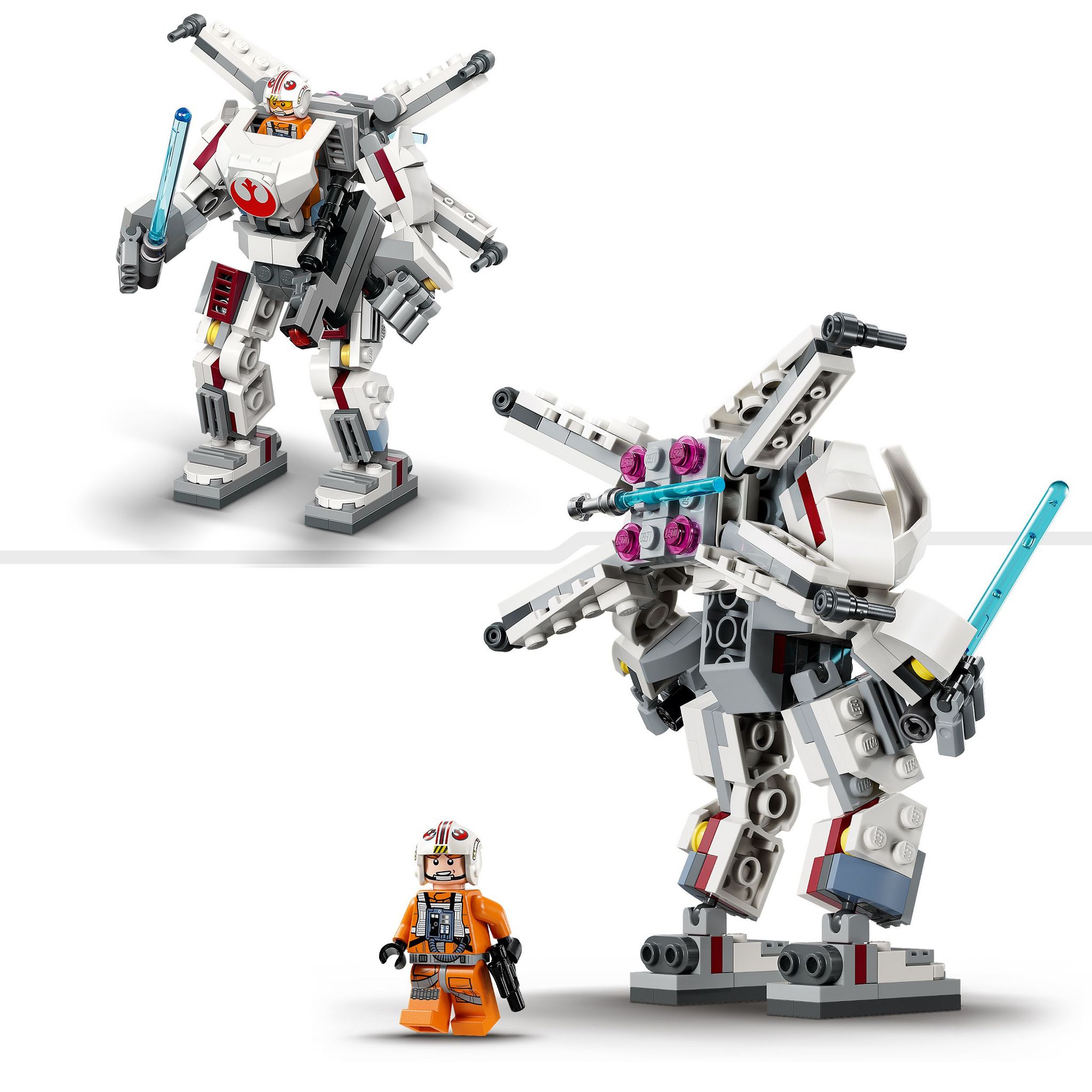 Voir la diapositive 4 : LEGO Star Wars 75390 - Le Robot X-Wing de Luke Skywalker - Jouet à Collectionner pour Enfants - Jeu de Construction et d'Aventures