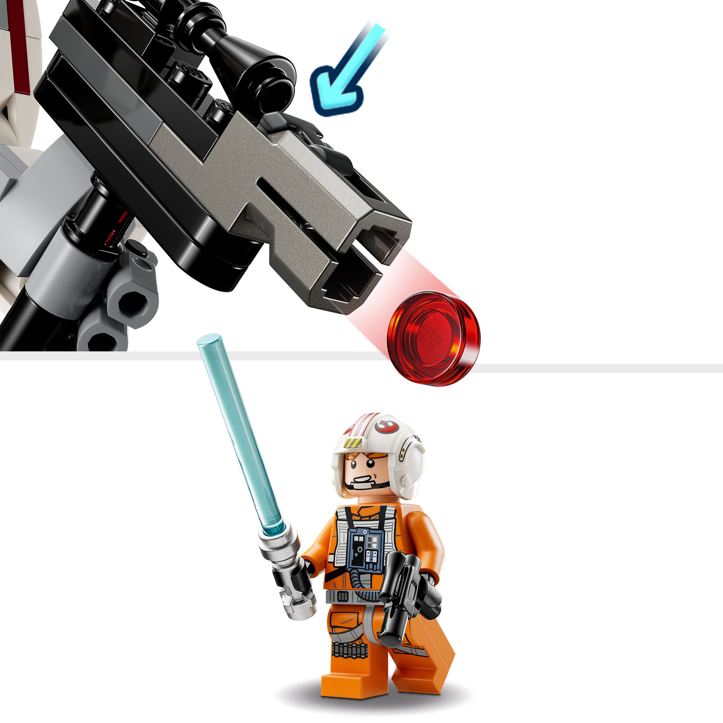 Voir la diapositive 5 : LEGO Star Wars 75390 - Le Robot X-Wing de Luke Skywalker - Jouet à Collectionner pour Enfants - Jeu de Construction et d'Aventures
