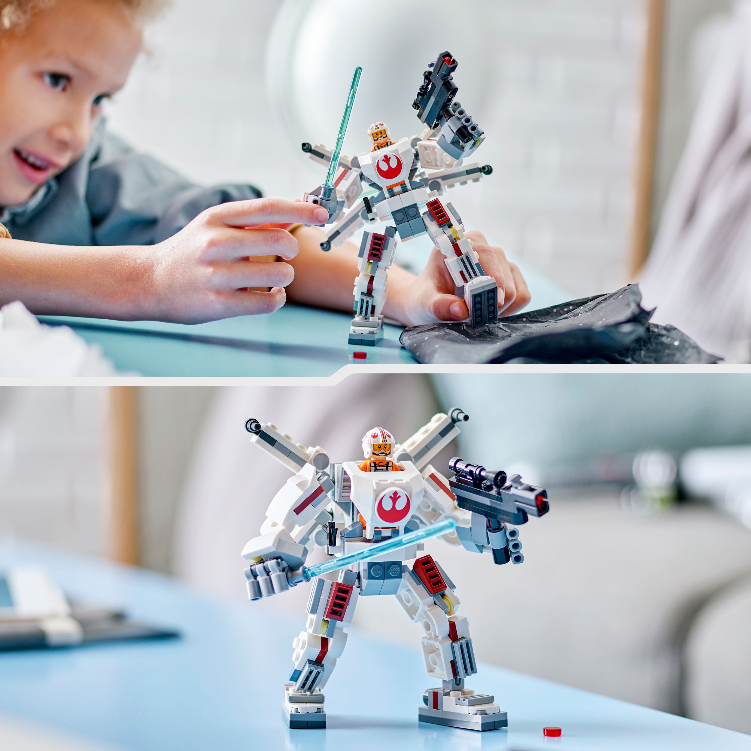 Voir la diapositive 6 : LEGO Star Wars 75390 - Le Robot X-Wing de Luke Skywalker - Jouet à Collectionner pour Enfants - Jeu de Construction et d'Aventures
