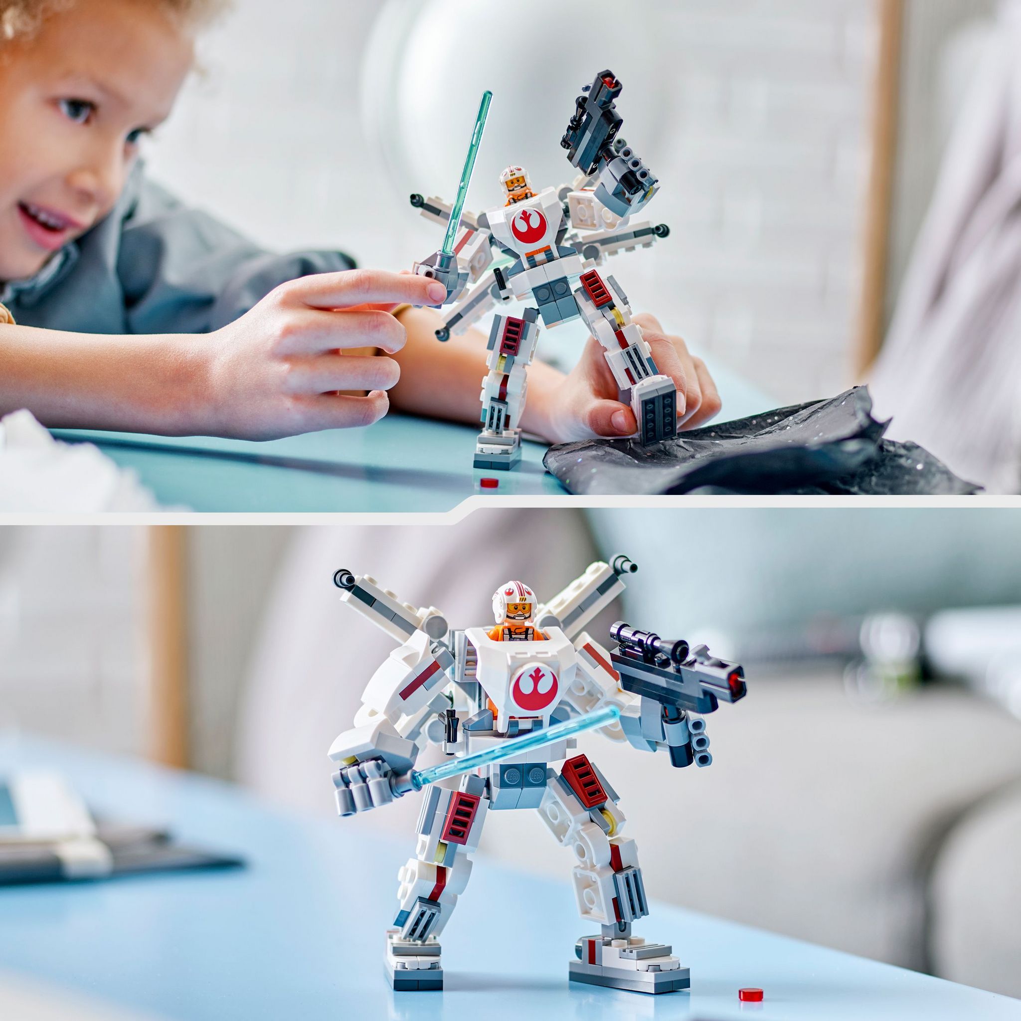 Voir la diapositive 6 : LEGO Star Wars 75390 - Le Robot X-Wing de Luke Skywalker - Jouet à Collectionner pour Enfants - Jeu de Construction et d'Aventures