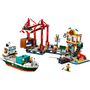 Voir la diapositive 2 : LEGO City 60422 - Le port et le Navire Marchand - Jouet de Construction Pour Garçons et Filles à Partir de 8 Ans - Cadeau Pour Enfants - Grue à Containers et Bateau avec 8 Minifigurines