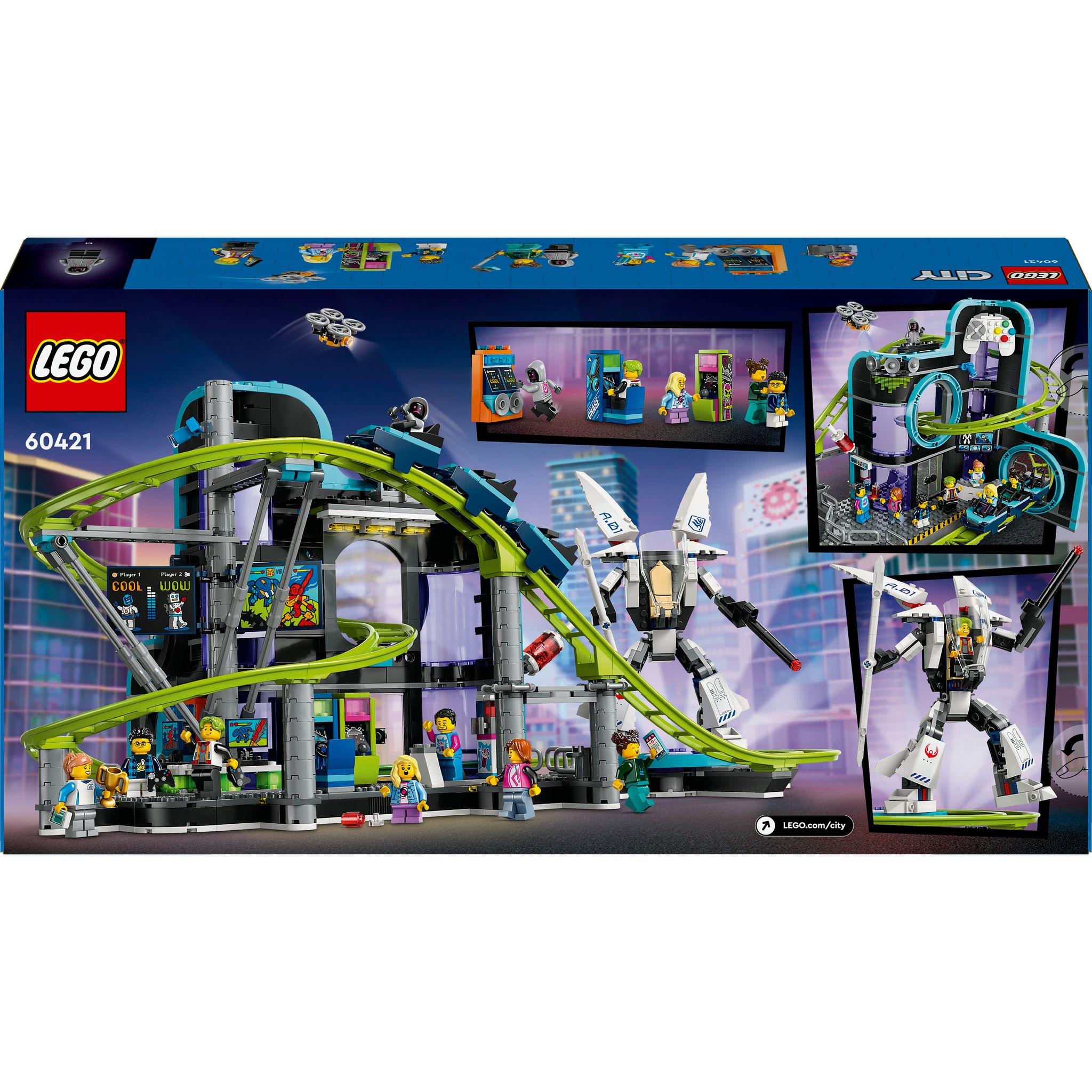 Voir la diapositive 7 : LEGO City 60421 - Le Parc d'Attractions de Robot World, Jouet d'Aventure, Jeux de Fête Foraine Enfant, Pour les Garçons et les Filles à Partir de 8 Ans, Cadeau Créatif Anniversaire