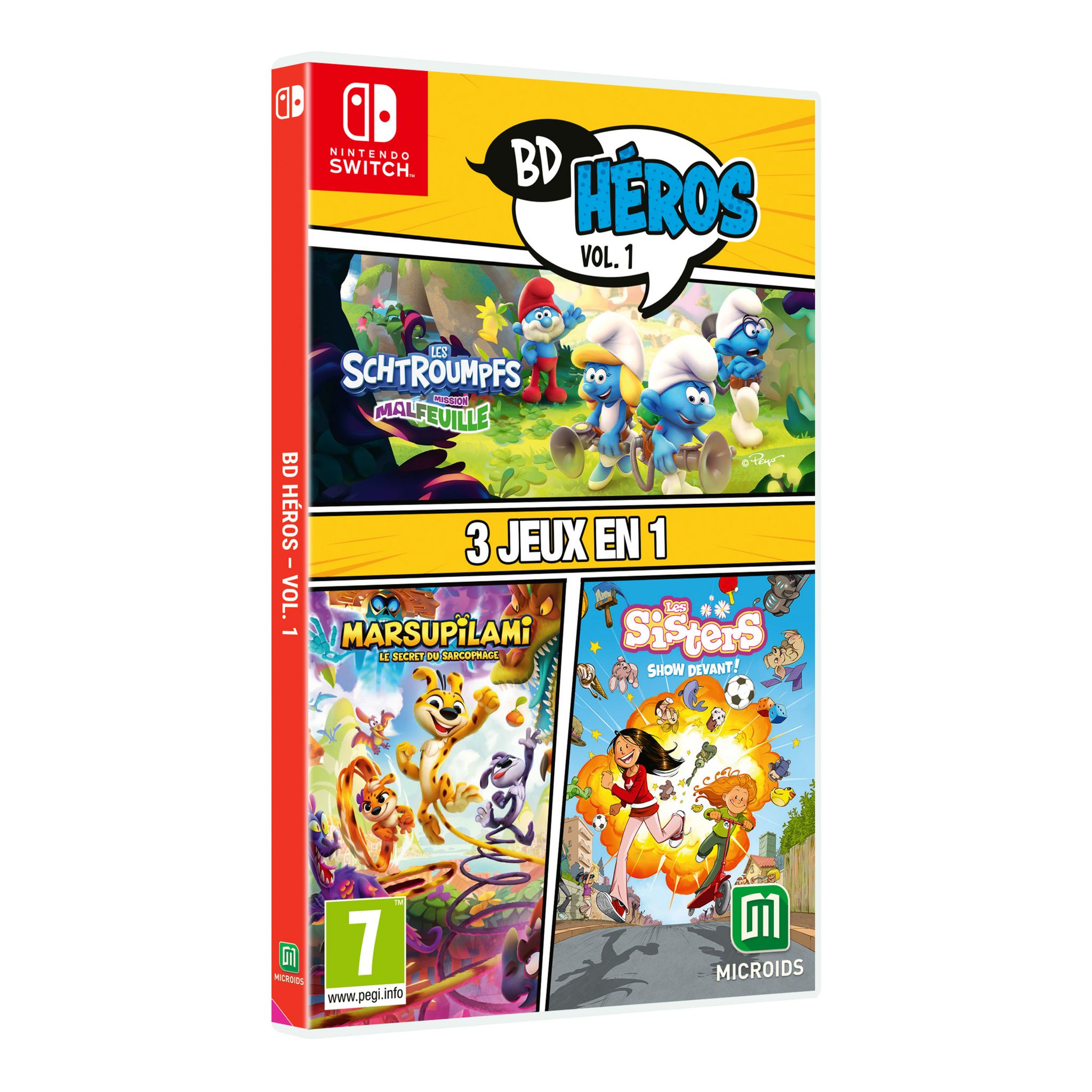 Voir la diapositive 2 : Pack Bd Heros Vol.1 : 3 jeux en 1 Nitendo Switch