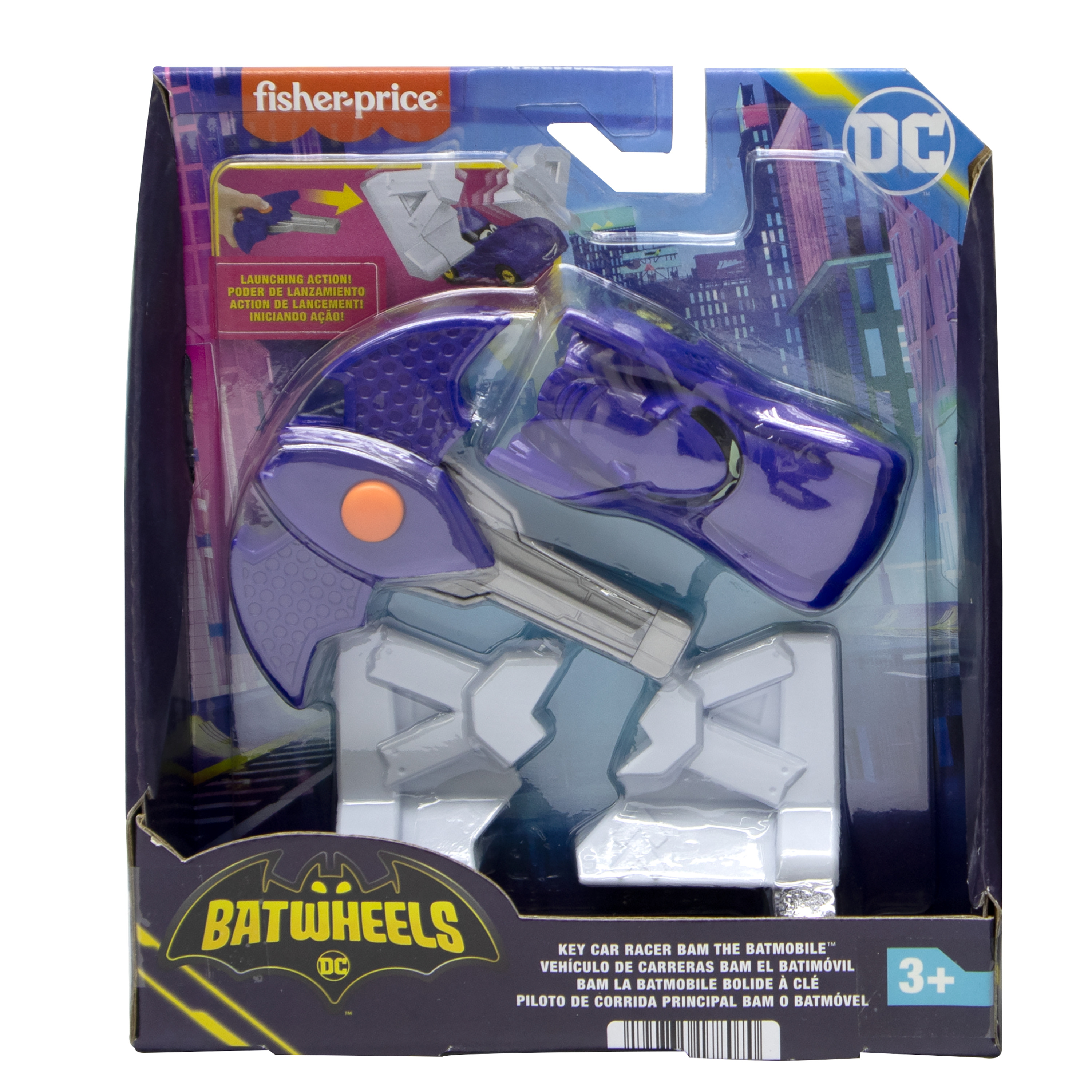 Voir la diapositive 2 : MATTEL Véhicule avec Propulseur Batwheels - Fisher Price