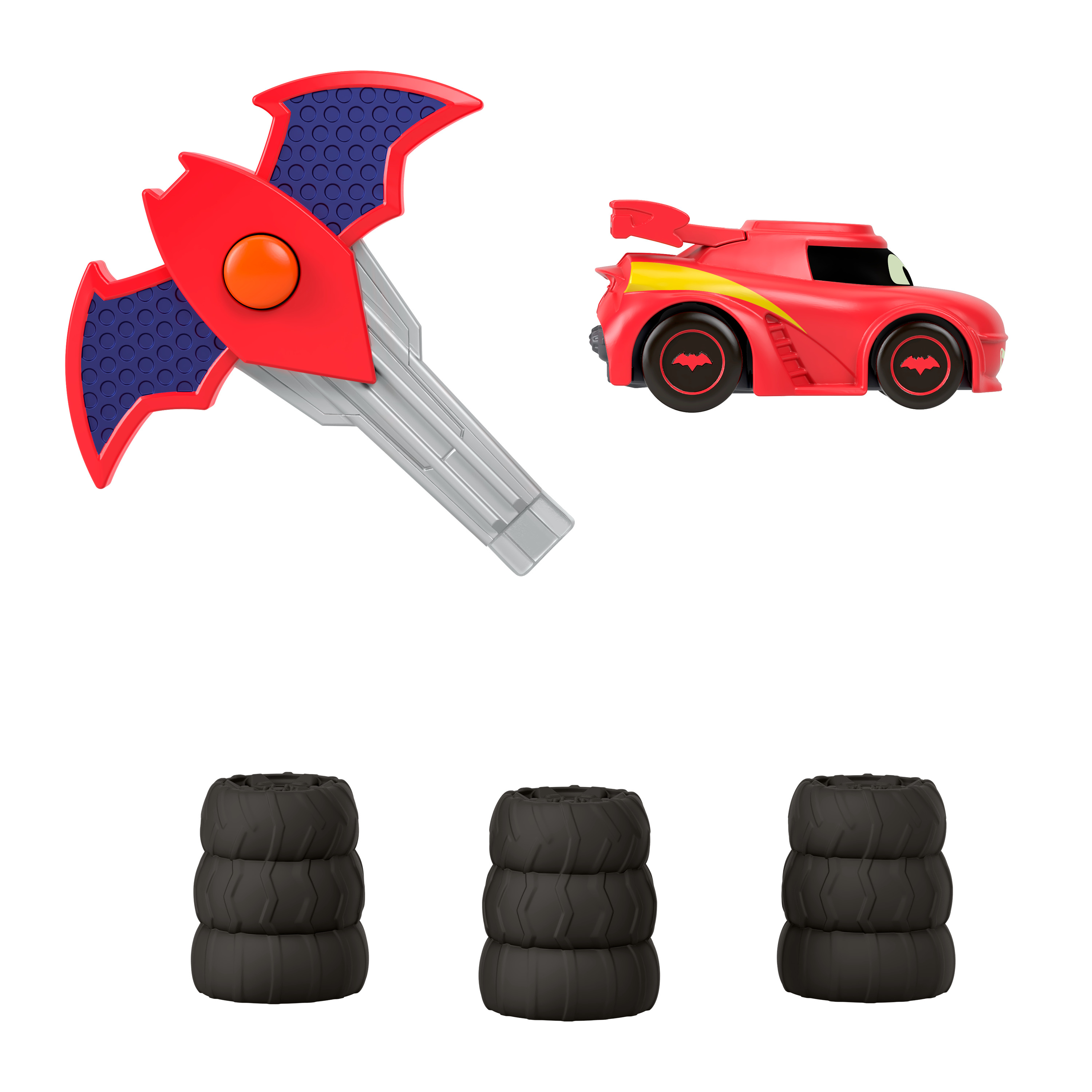Voir la diapositive 3 : MATTEL Véhicule avec Propulseur Batwheels - Fisher Price