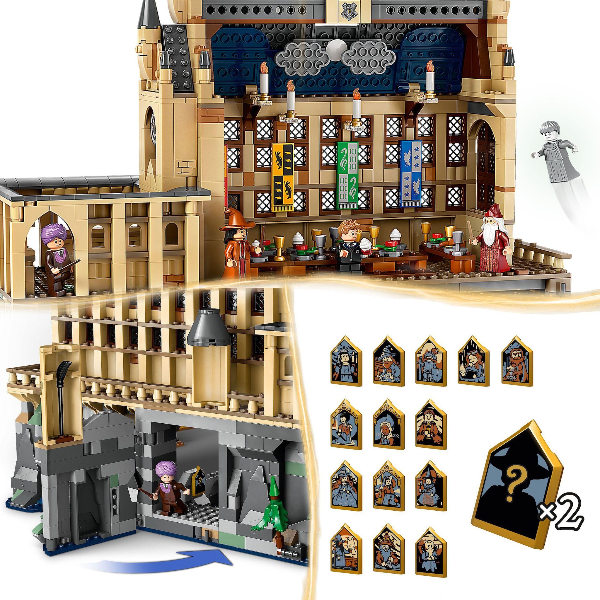 Voir la diapositive 5 : LEGO Harry Potter 76435 - Le Château de Poudlard : la Grande Salle - Set à Collectionner - 11 Minifigurines, Dont Hermione Granger - Cadeau Magique