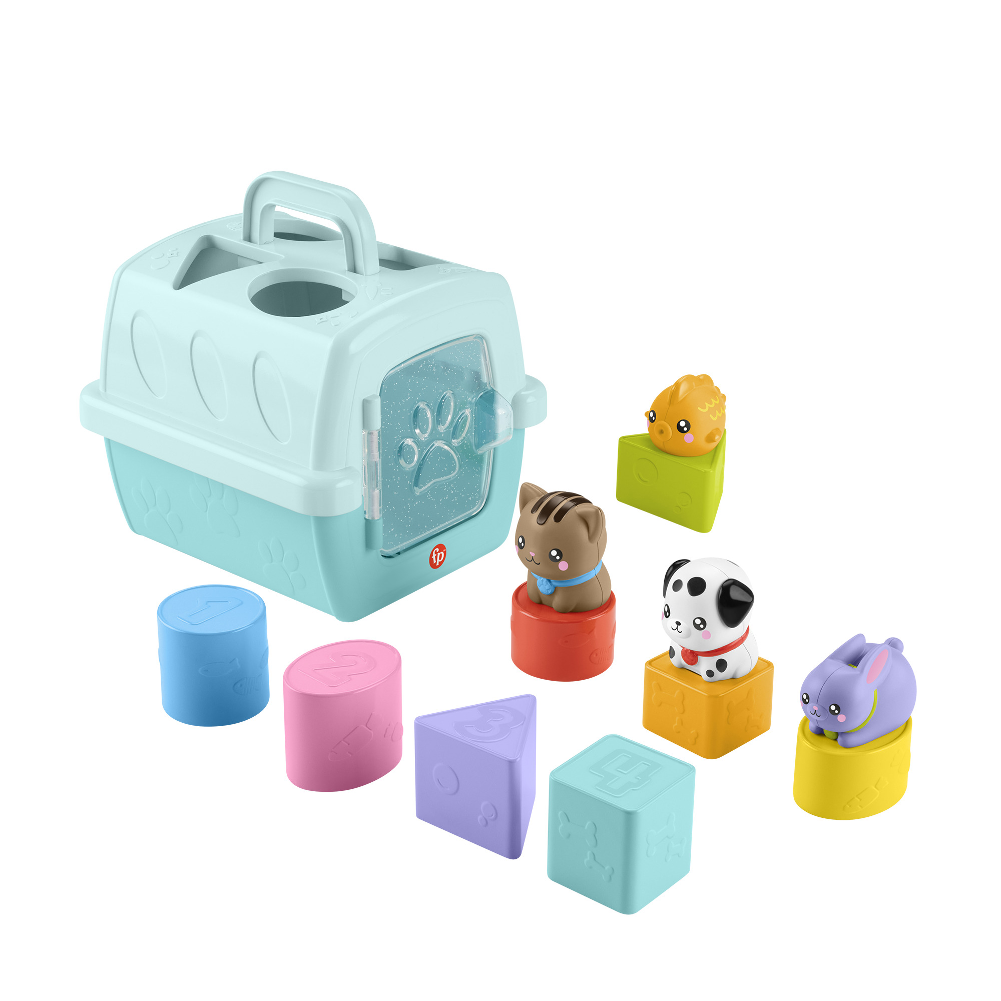 Voir la diapositive 2 : MATTEL Boite à forme des animaux Fisher Price