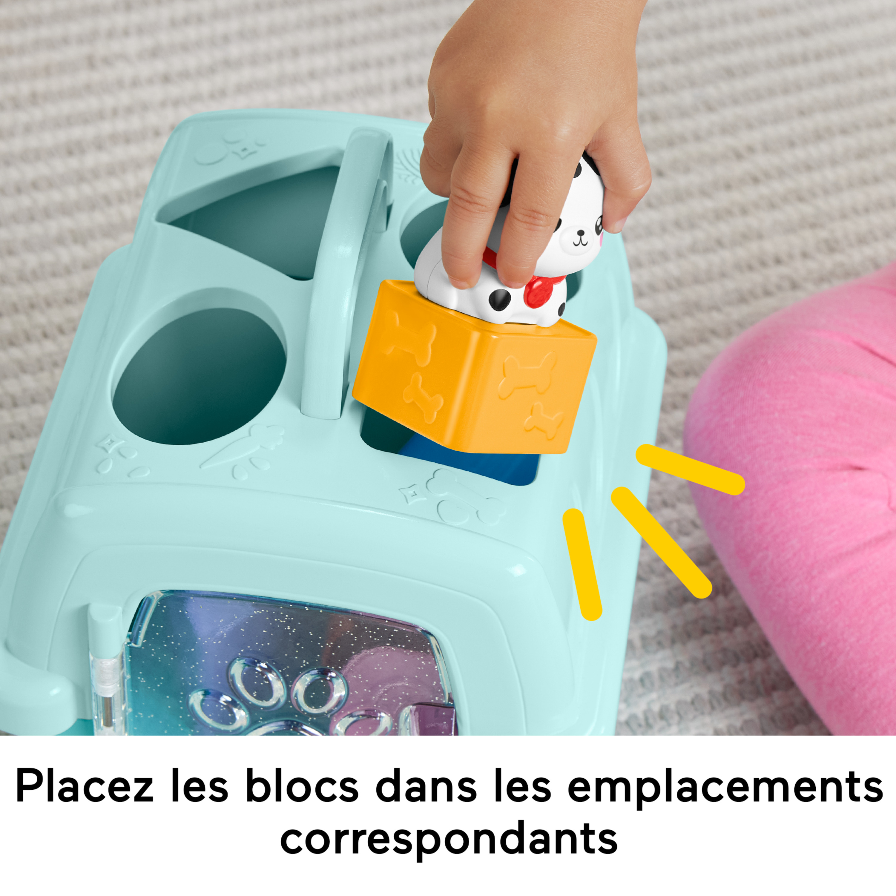Voir la diapositive 7 : MATTEL Boite à forme des animaux Fisher Price