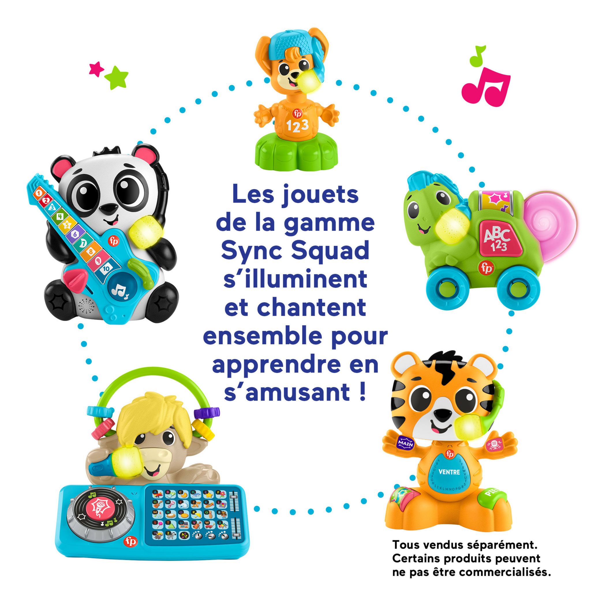 Voir la diapositive 7 : MATTEL Mon DJ Martin Sync Squad Fisher Price