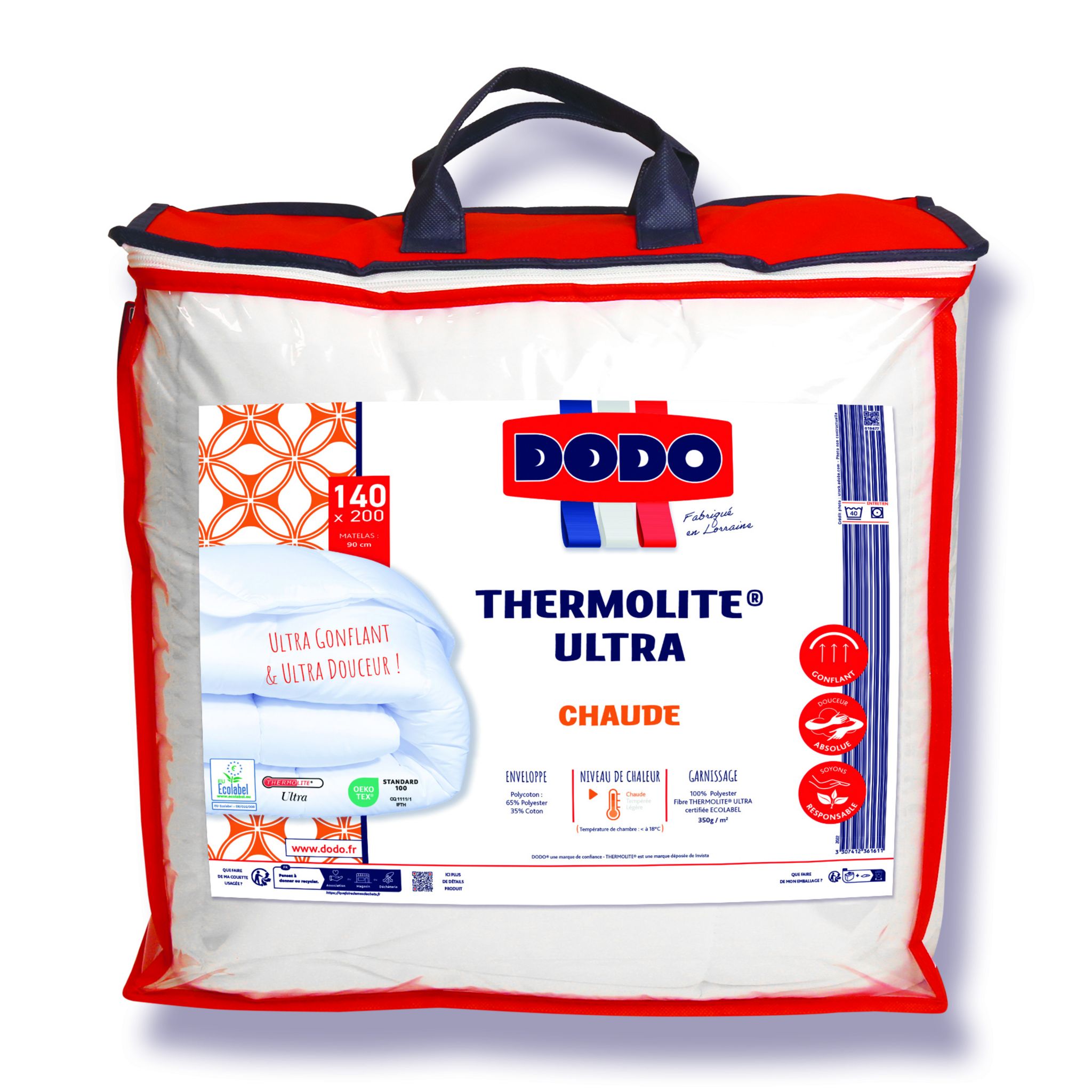 Voir la diapositive 1 : DODO Couette  Chaude Maxi confort THERMOLITE ULTRA 350 g/m²
