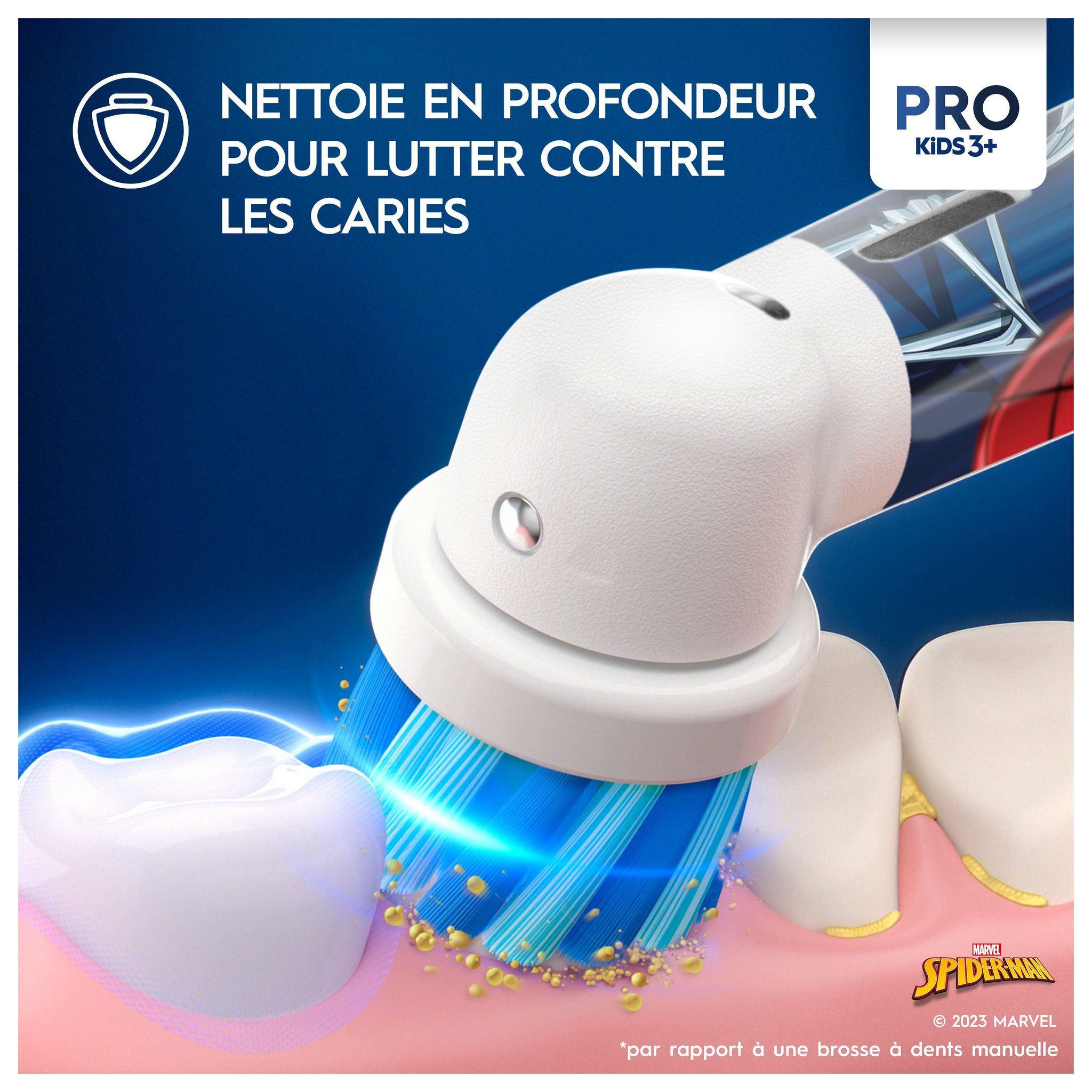 Voir la diapositive 2 : ORAL-B Brosse à dents électrique Spiderman PRO Kids 3+