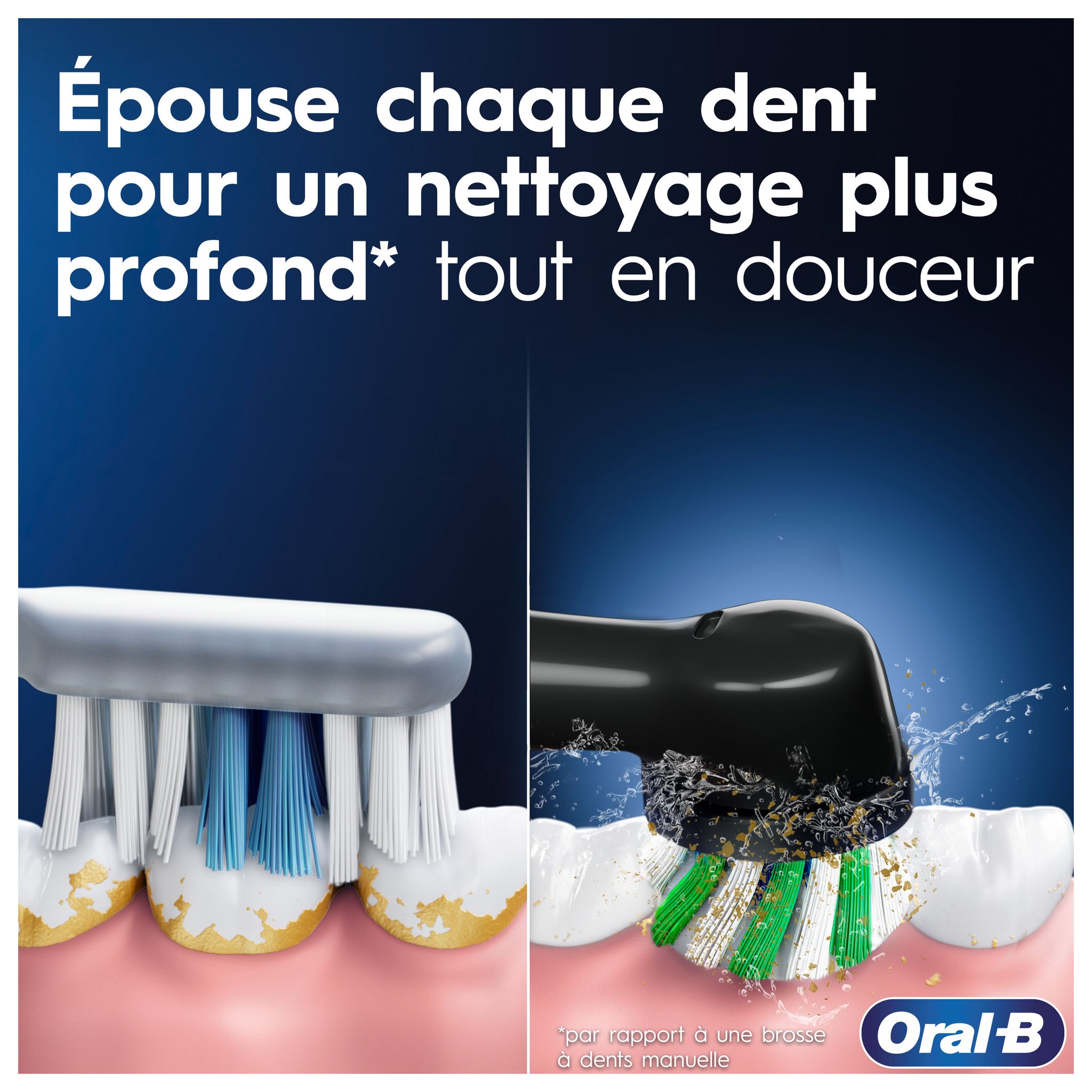 Voir la diapositive 2 : ORAL-B Brosse à dents électrique Vitality Pro - Bleu