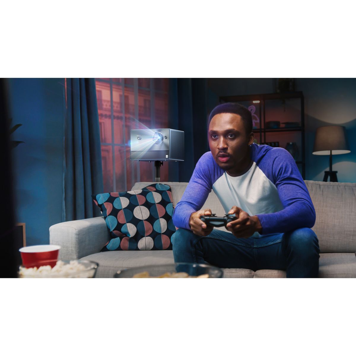 HISENSE Mini Vidéo projecteur C1 Smart Lazer - Gris et Bleu