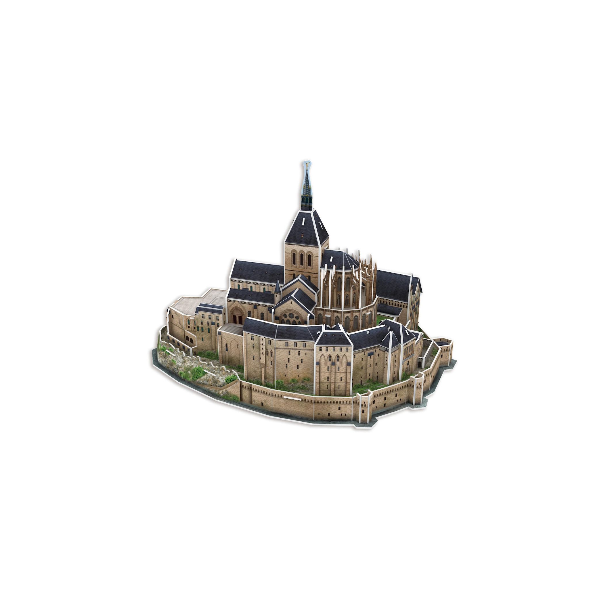 Voir la diapositive 2 : MEGABLEU Puzzle 3D 125 pièces Mont Saint Michel