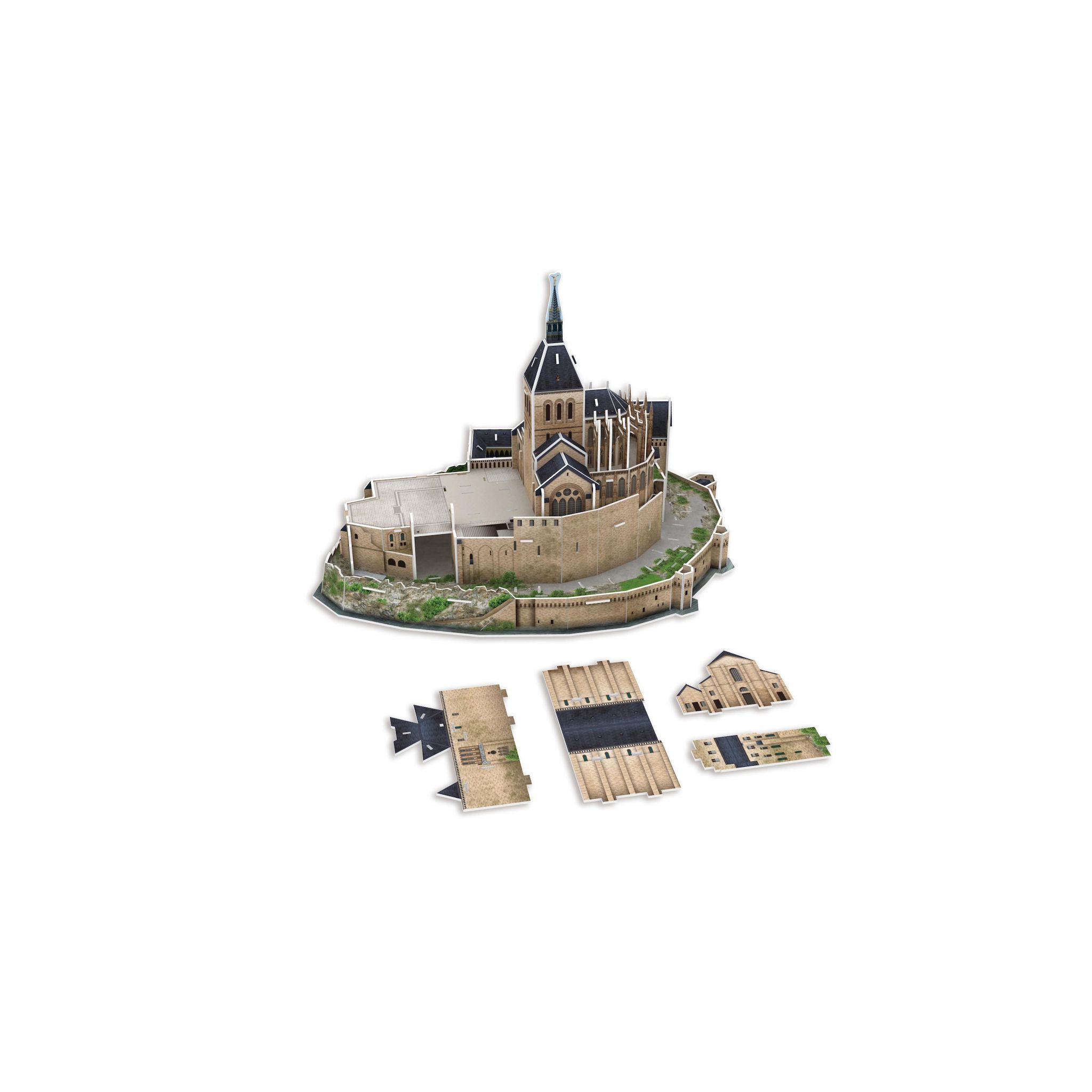 Voir la diapositive 3 : MEGABLEU Puzzle 3D 125 pièces Mont Saint Michel