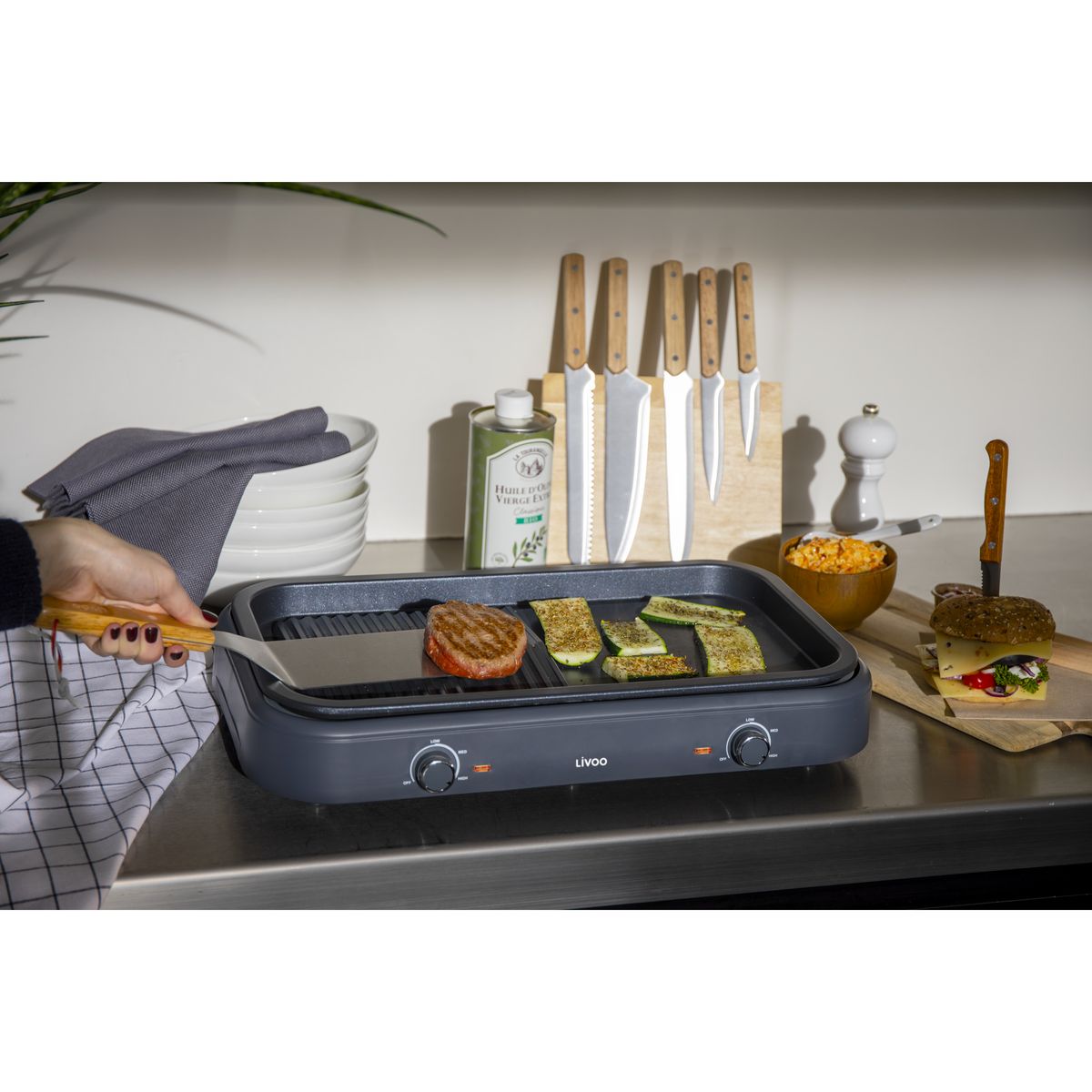 LIVOO Plancha électrique DOC289 - Bleu foncé