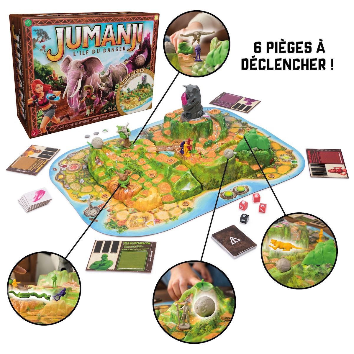 SPIN MASTER Jeu Jumanji 3D l'Ile du danger