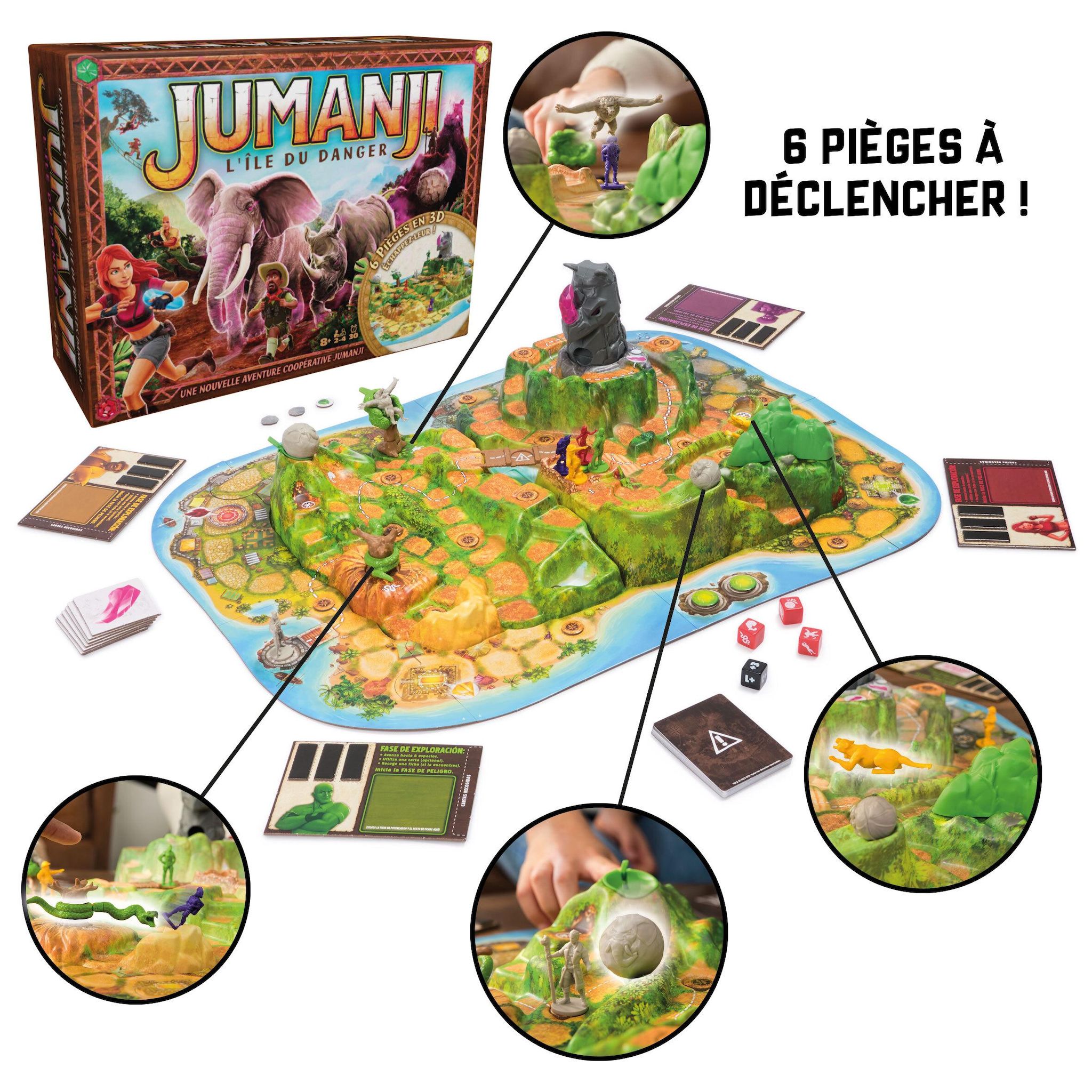 Voir la diapositive 3 : SPIN MASTER Jeu Jumanji 3D l'Ile du danger