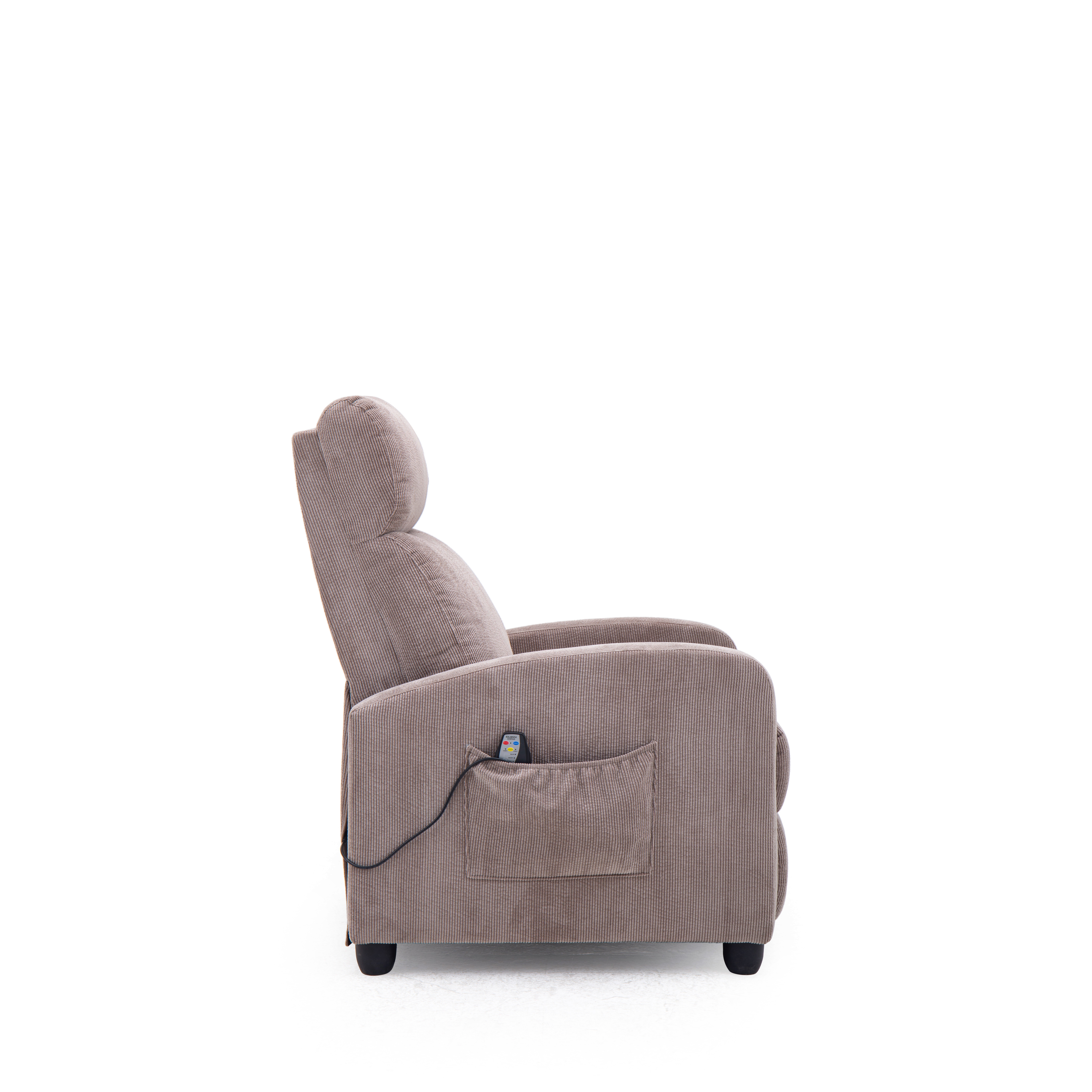 Voir la diapositive 2 : MOBILIER RAINEAU Fauteuil inclinable massant et chauffant RELAX9 COT - Taupe