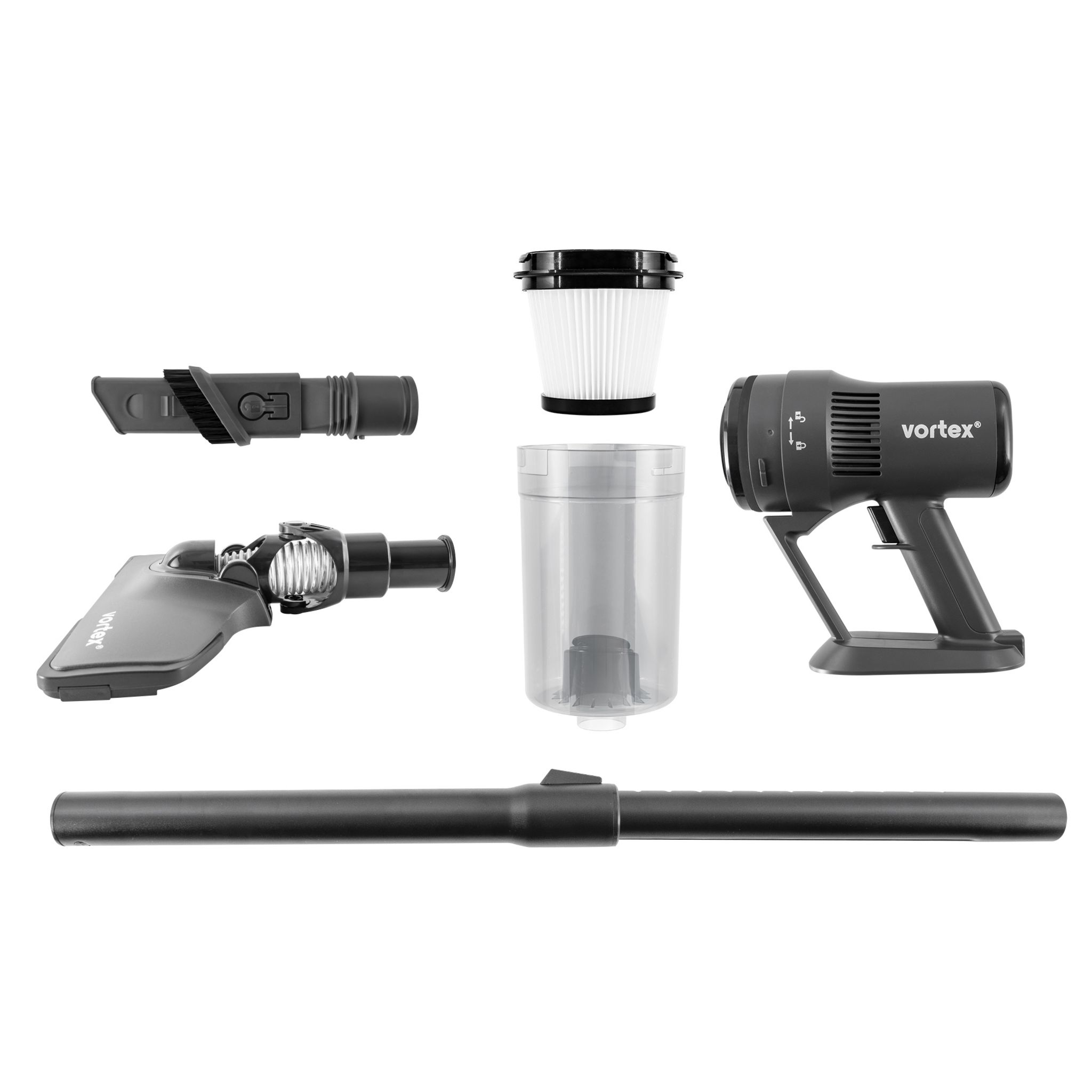 Voir la diapositive 4 : VORTEX Aspirateur balai 2 en 1 F11 - Gris