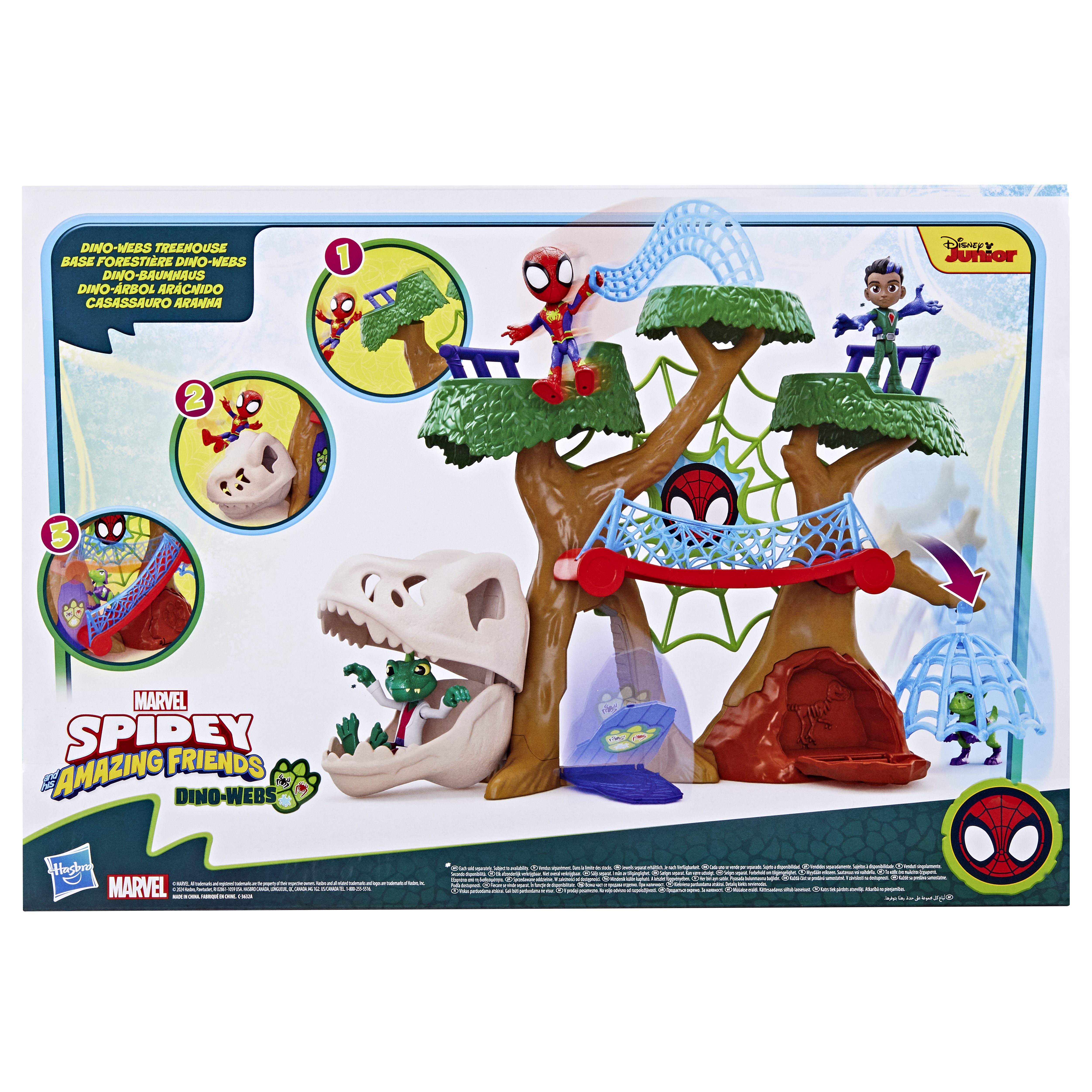 Voir la diapositive 2 : HASBRO Spidey et ses Amis Extraordinaires - Base forestière Dino-Webs