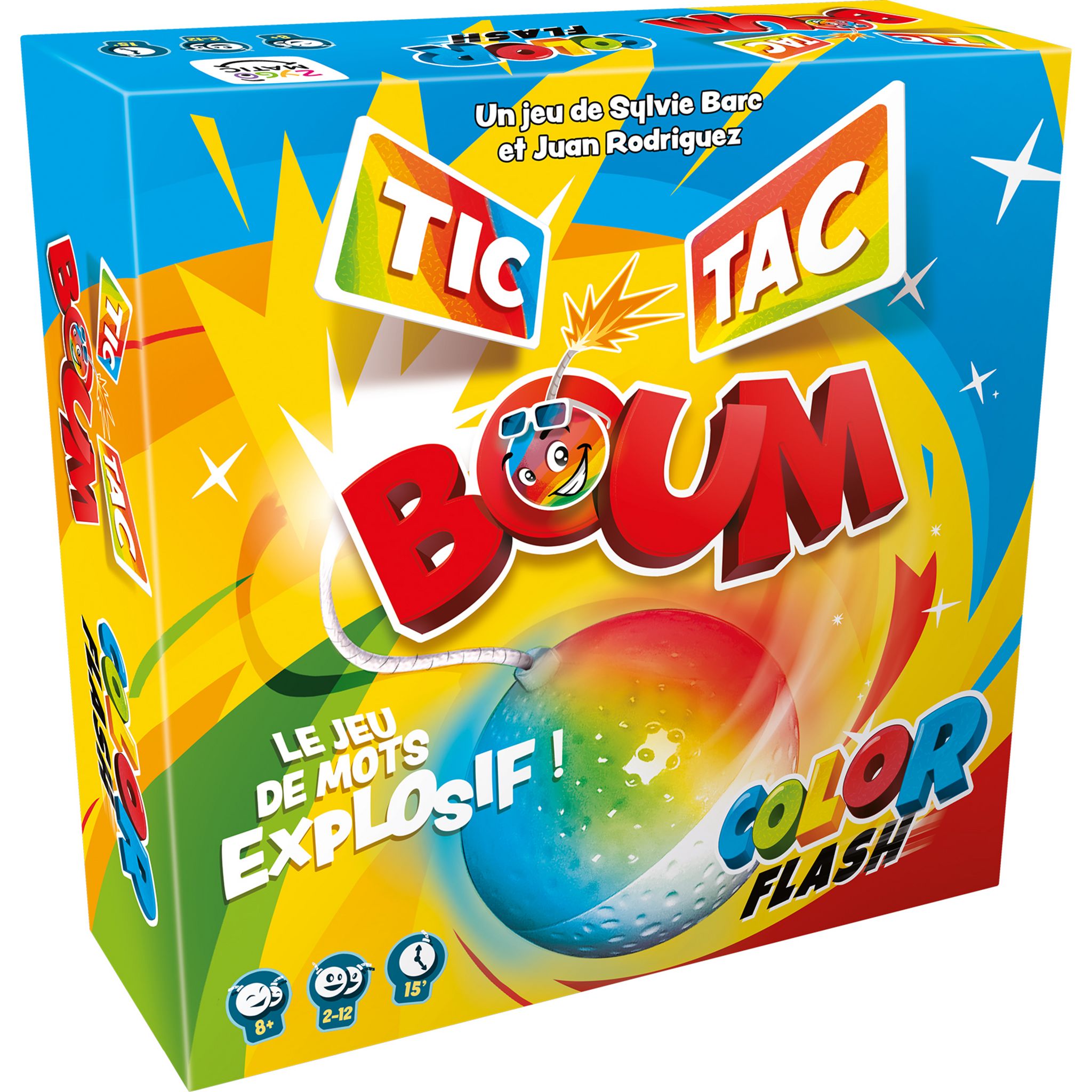 Voir la diapositive 2 : ASMODEE Jeu Tic Tac Boum Color Flash