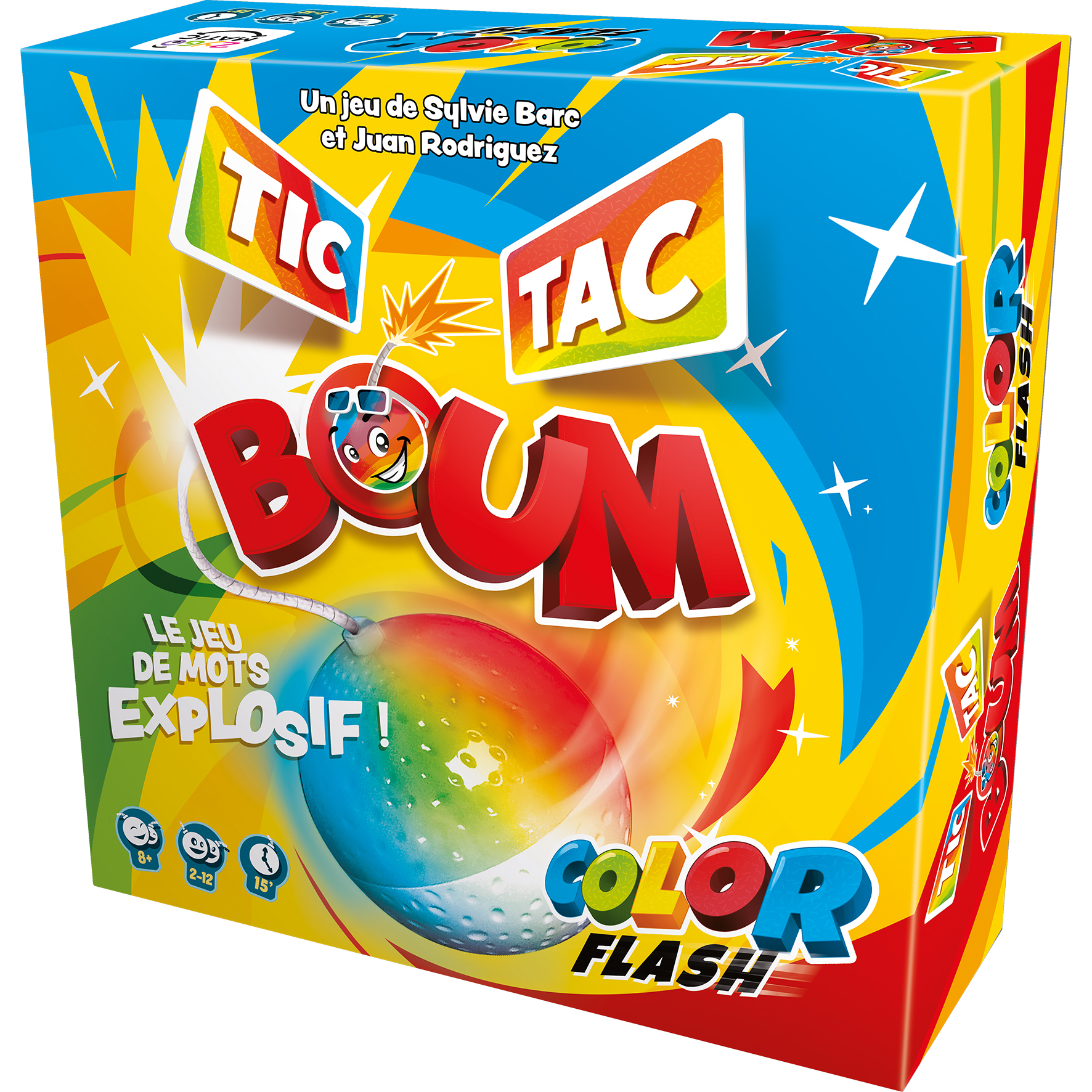 Voir la diapositive 3 : ASMODEE Jeu Tic Tac Boum Color Flash