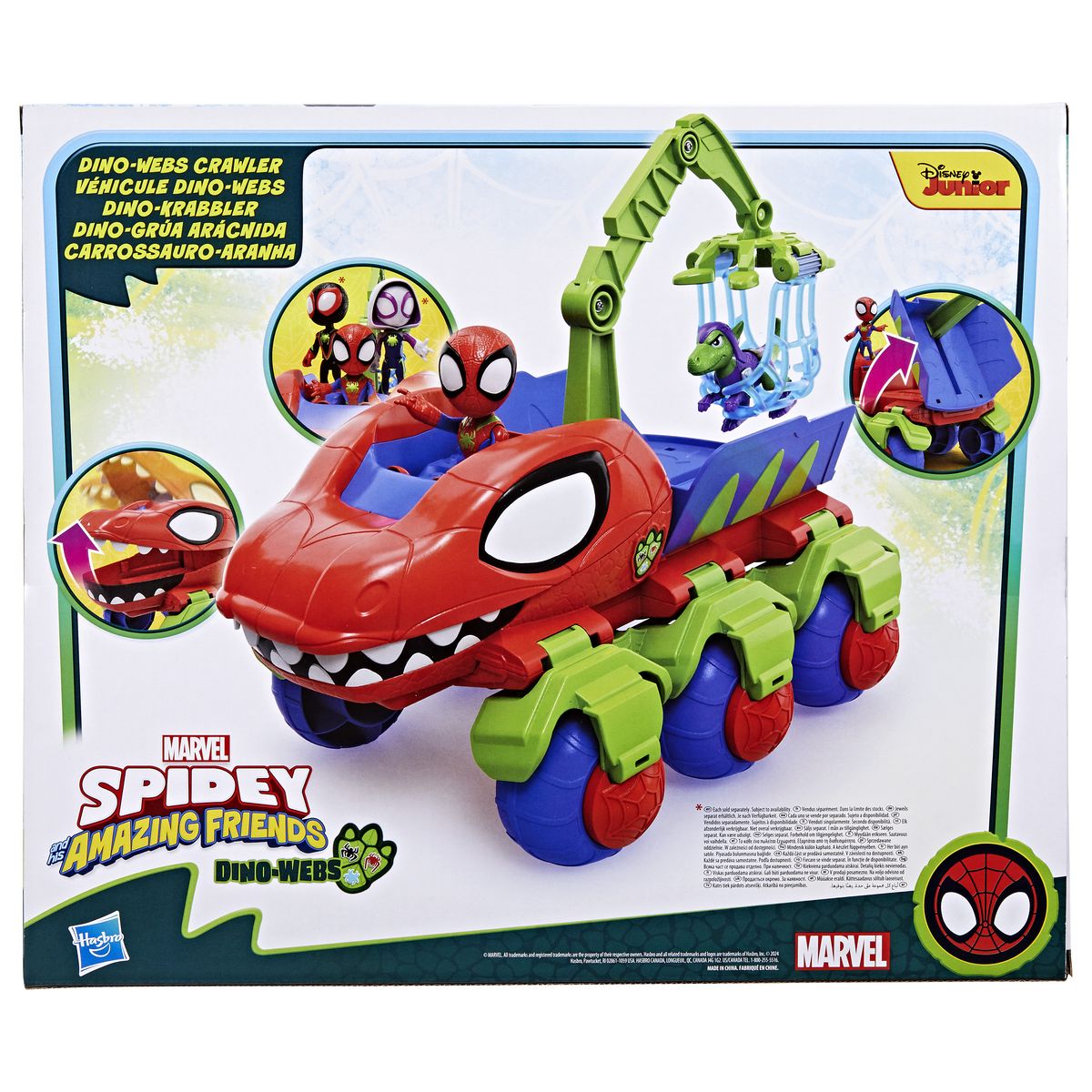 HASBRO Véhicule Spidey Dino Webs 2 en et figurine