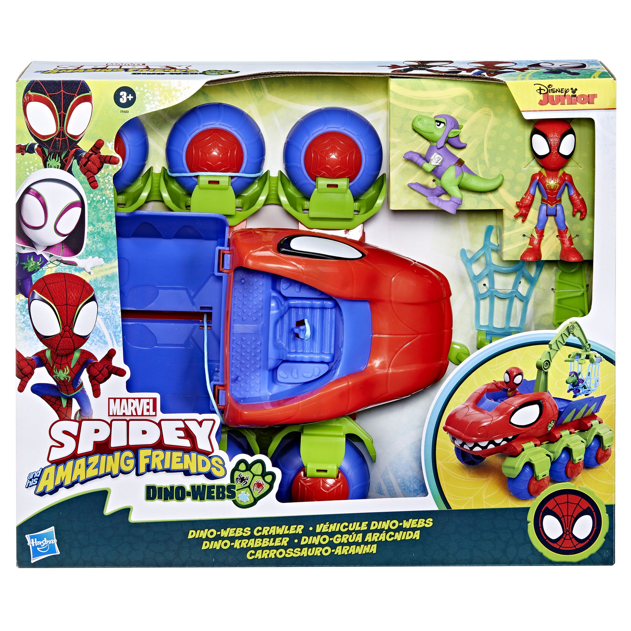 Voir la diapositive 4 : HASBRO Véhicule Spidey Dino Webs 2 en et figurine