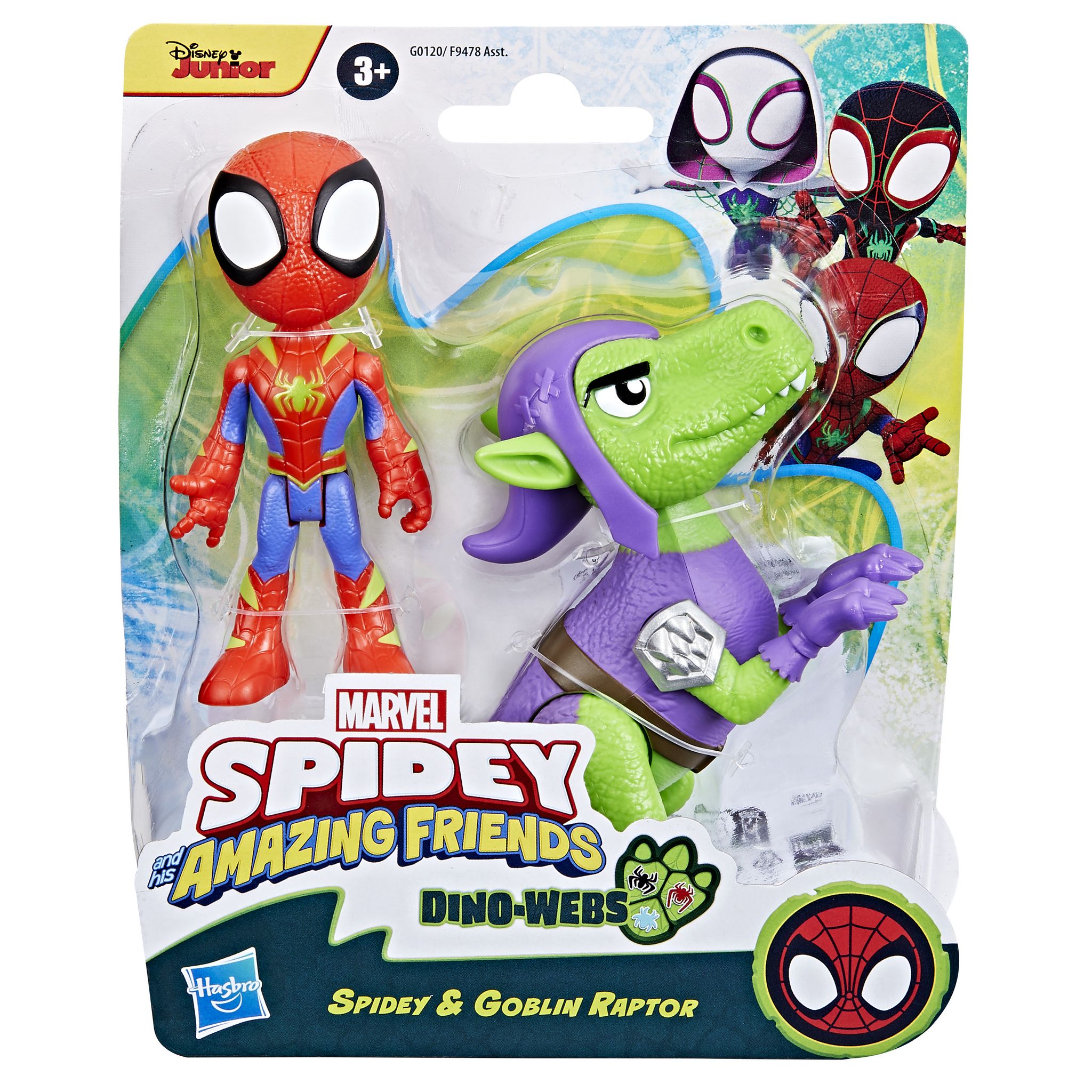 Voir la diapositive 3 : HASBRO Figurine Spidey + Dino Webs