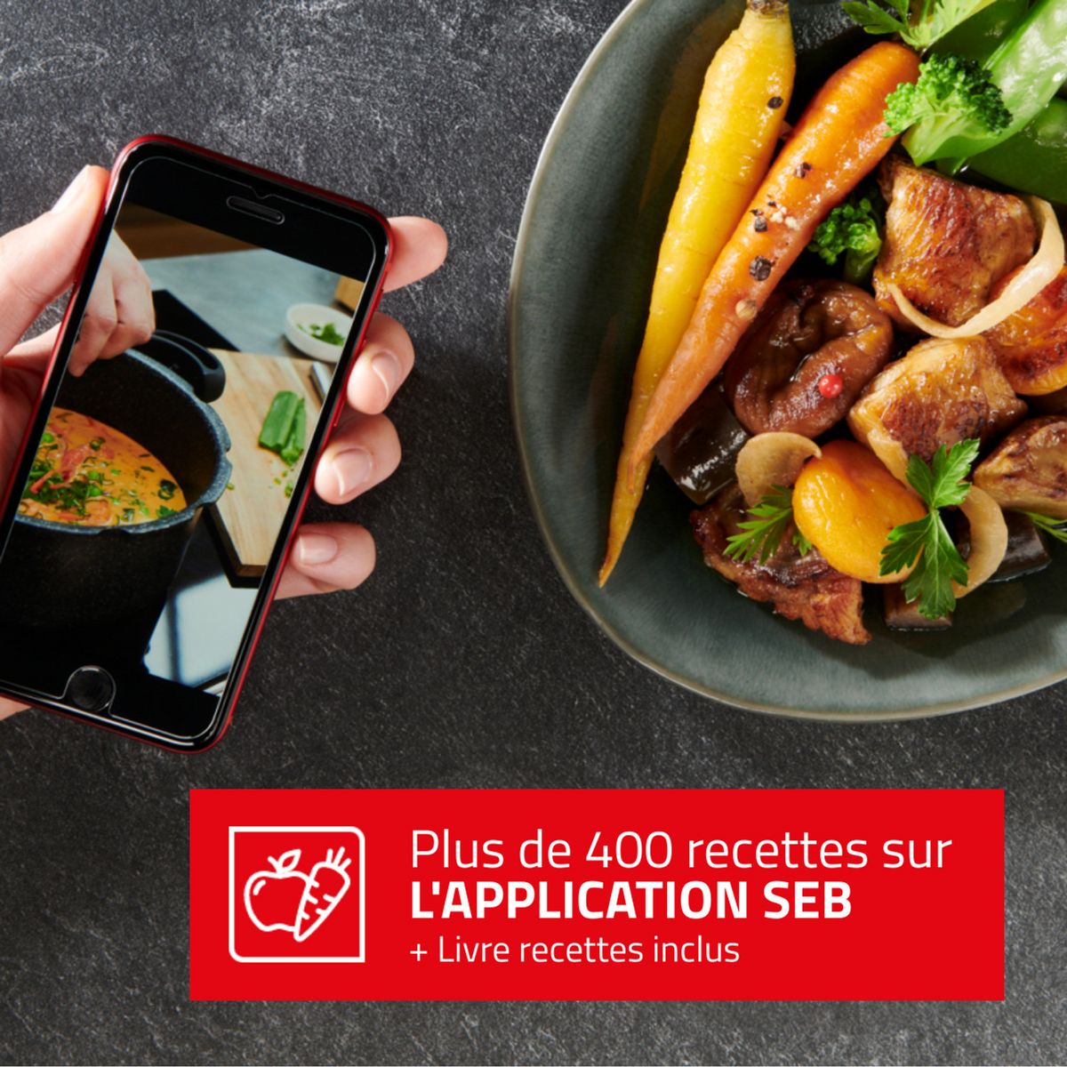 SEB Autocuiseur 7,5 litres tous feux dont induction Clipso Minut Easy