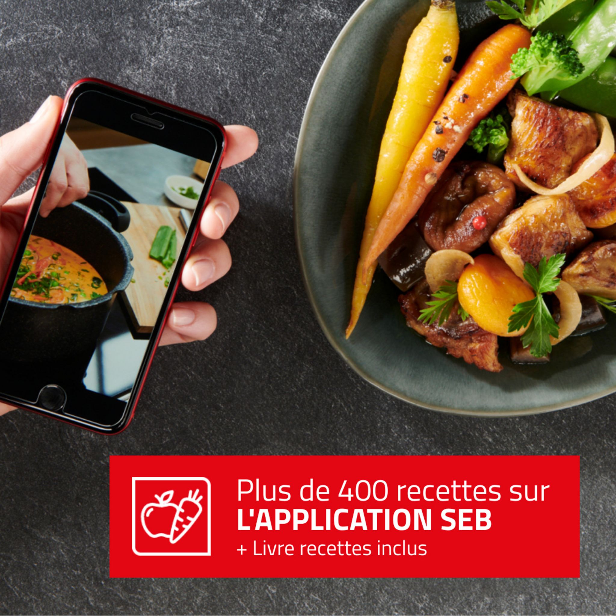 Voir la diapositive 2 : SEB Autocuiseur 7,5 litres tous feux dont induction Clipso Minut Easy