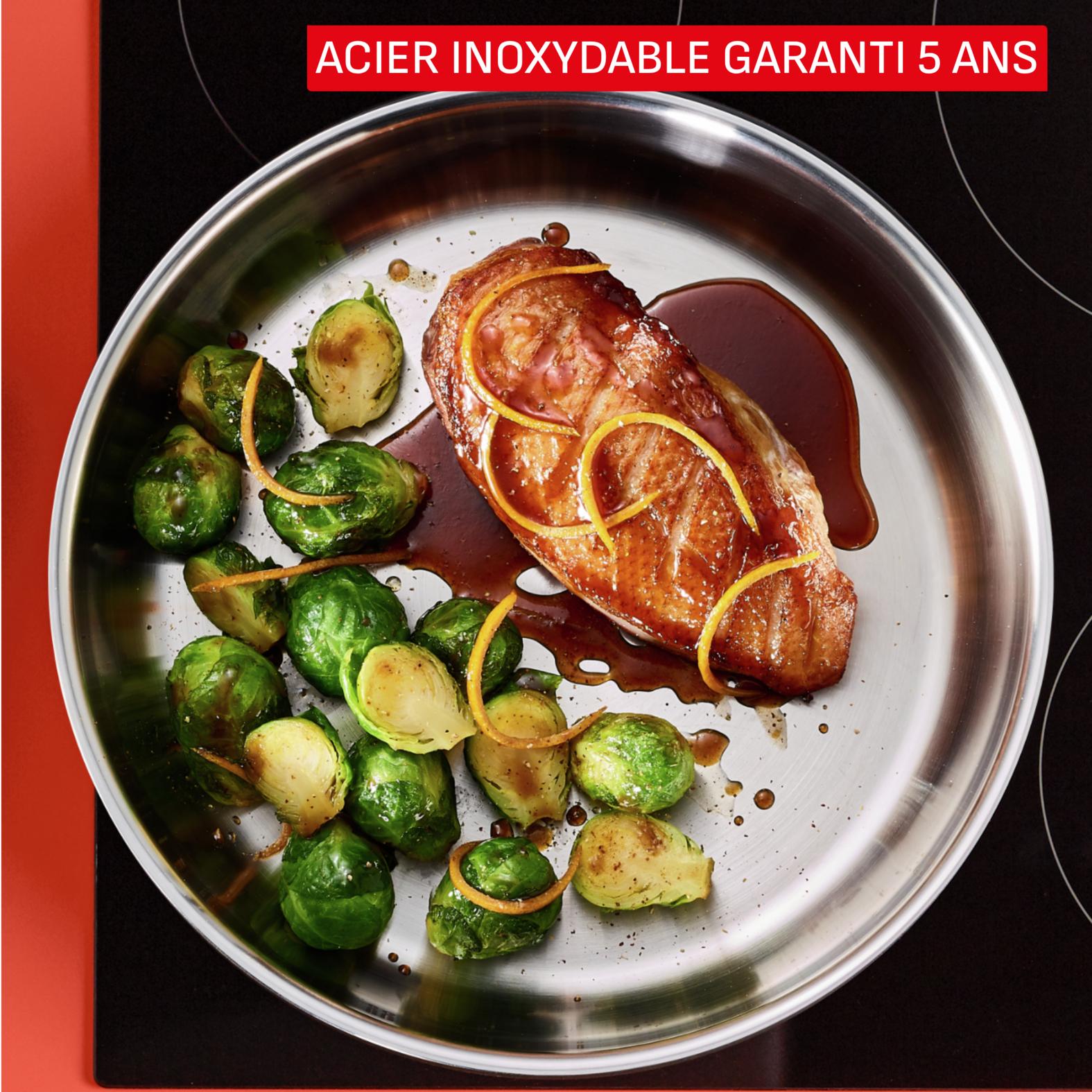 Voir la diapositive 5 : TEFAL Batterie de cuisine inox 13 pièces tous feux dont induction EMOTION