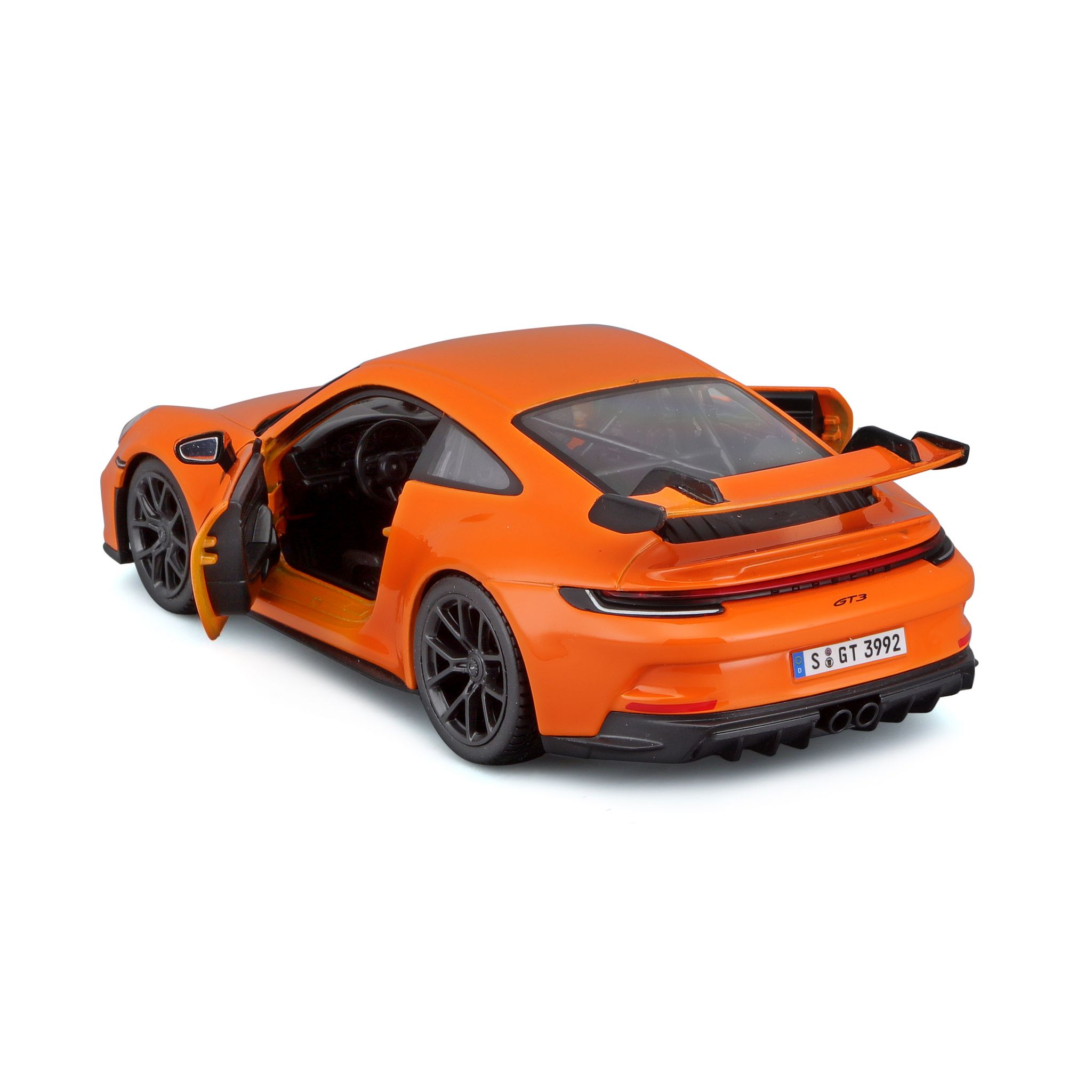 Voir la diapositive 4 : BBURAGO Voiture Porsche 911 GT - Orange échelle 1/24ème