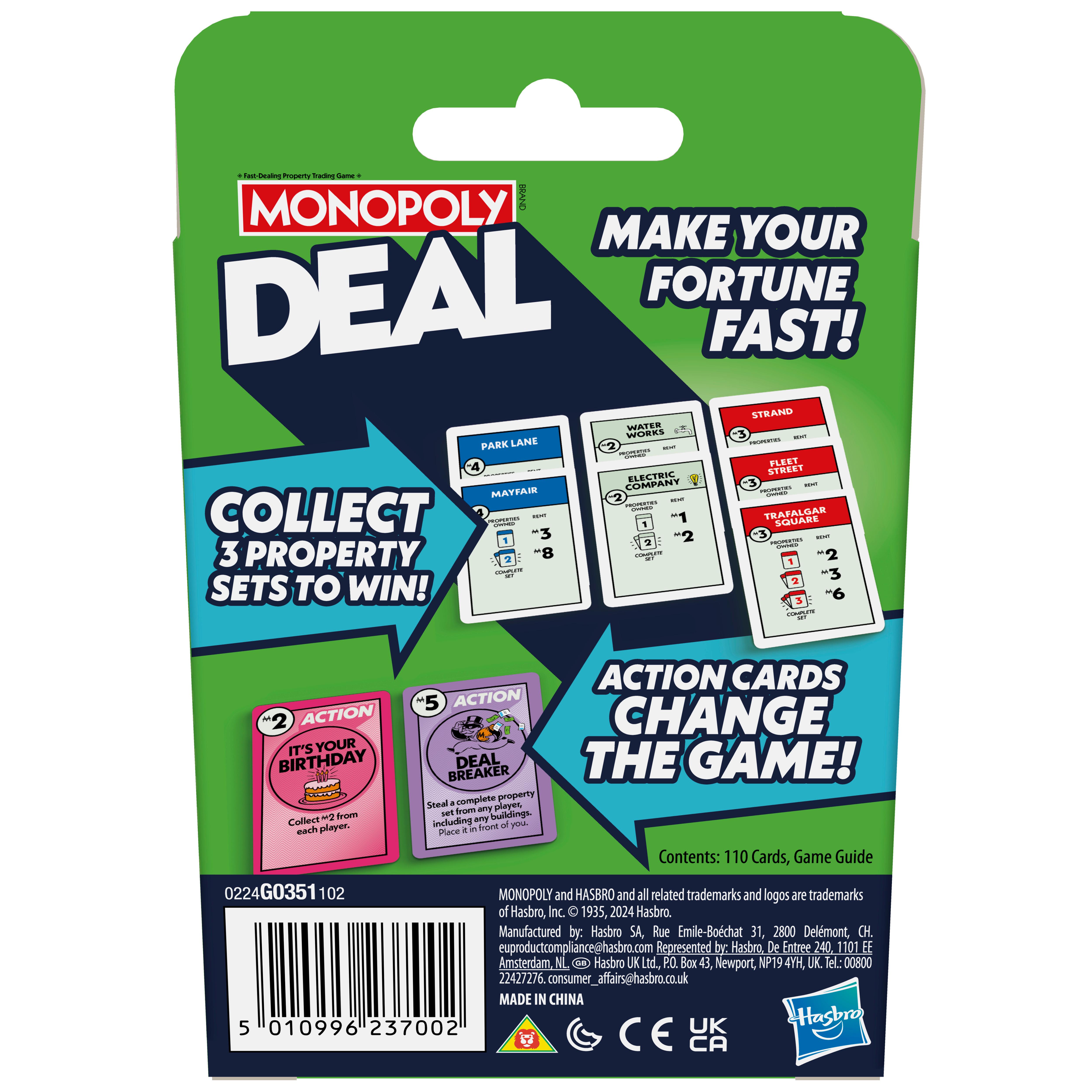 Voir la diapositive 2 : HASBRO Jeu Monopoly Deal