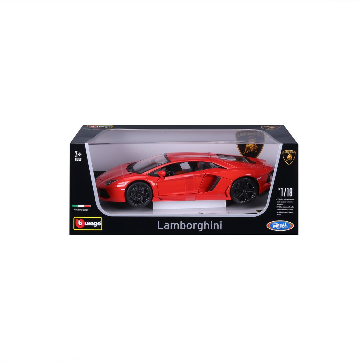 BBURAGO Voiture Lamborghini échelle 1/18ème - Bleu/noir