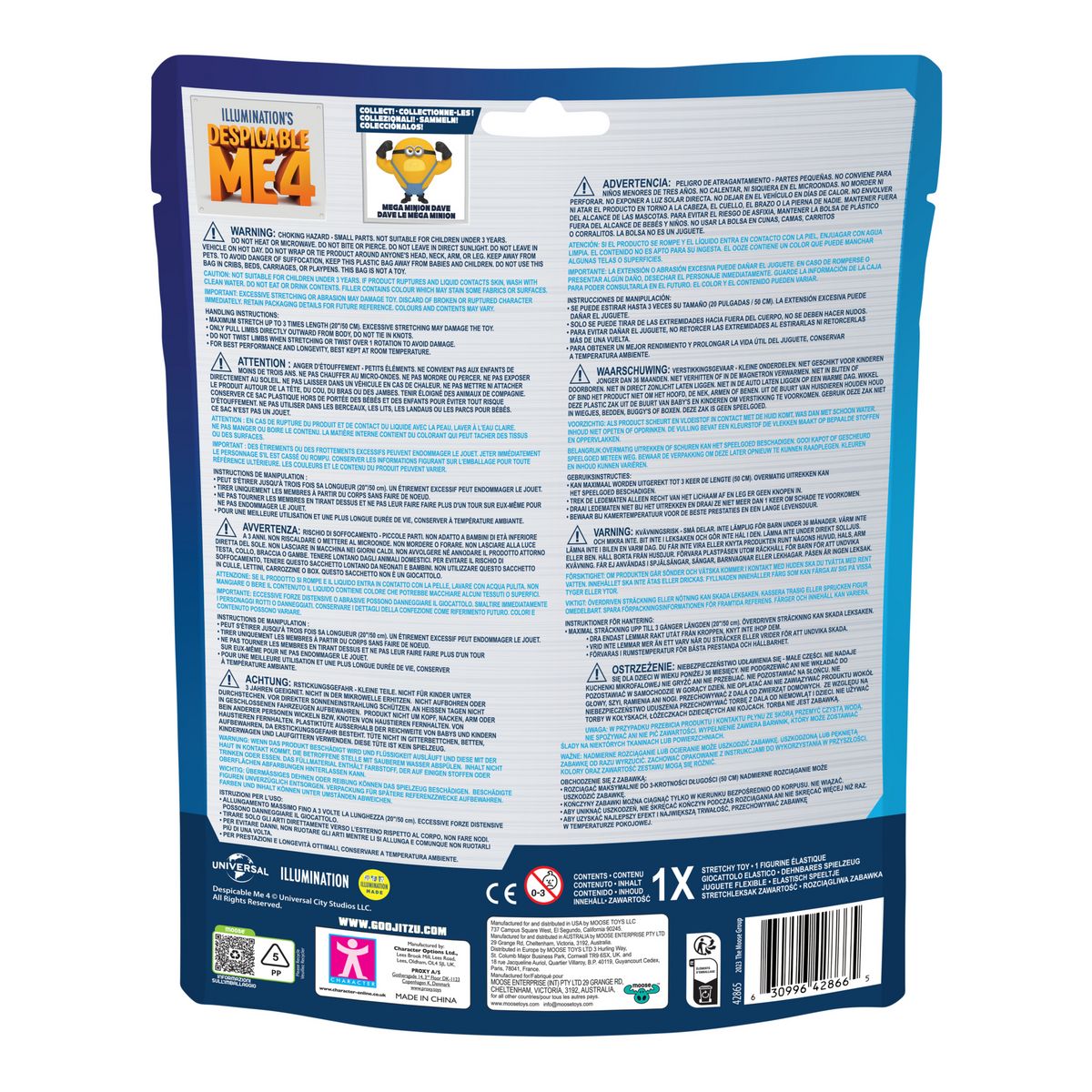 MOOSE Figurine Goo Jit Zu Minion Tim Moi Moche et Méchant 4