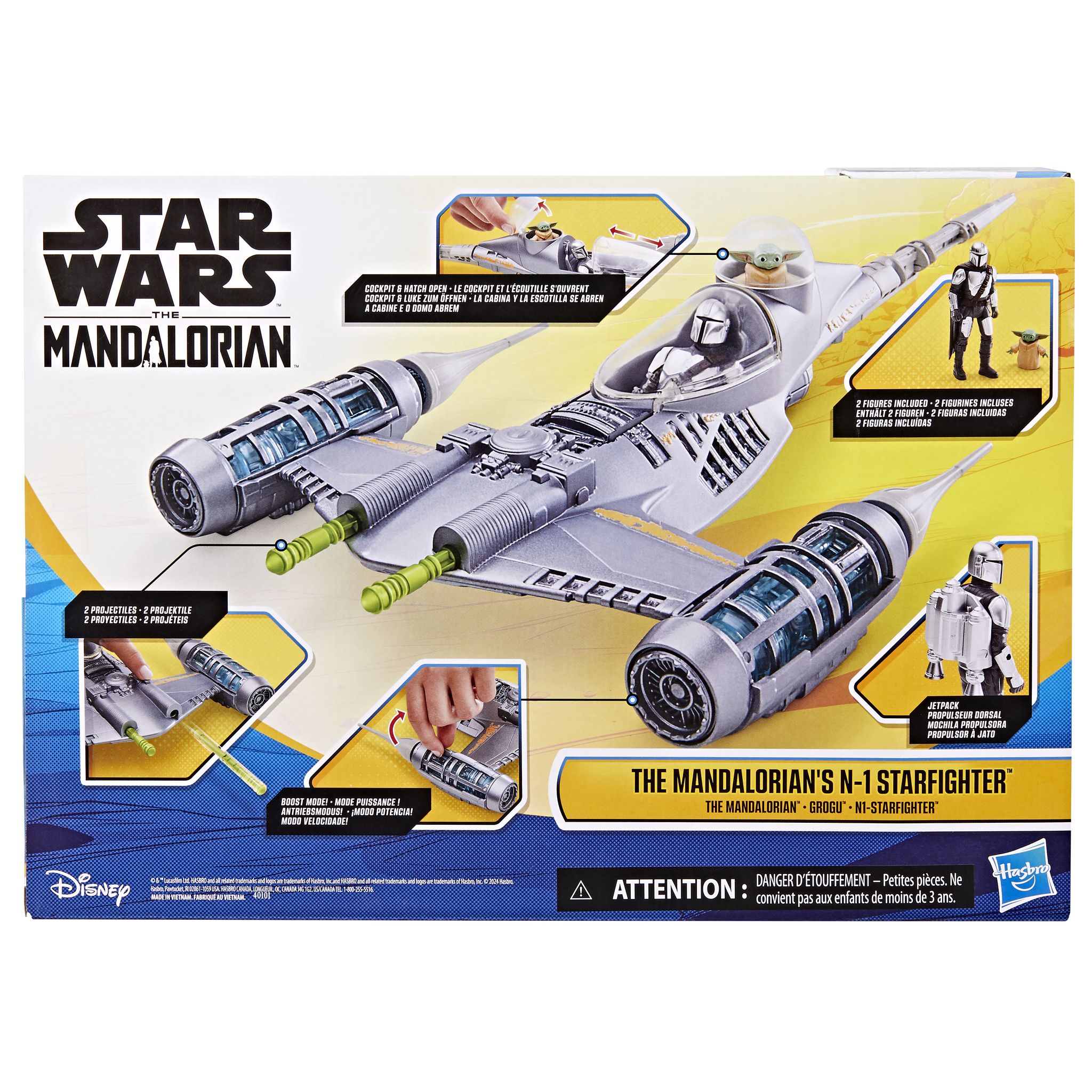 Voir la diapositive 2 : HASBRO Vaisseau Mandalorian n-1 Starfighter Star Wars