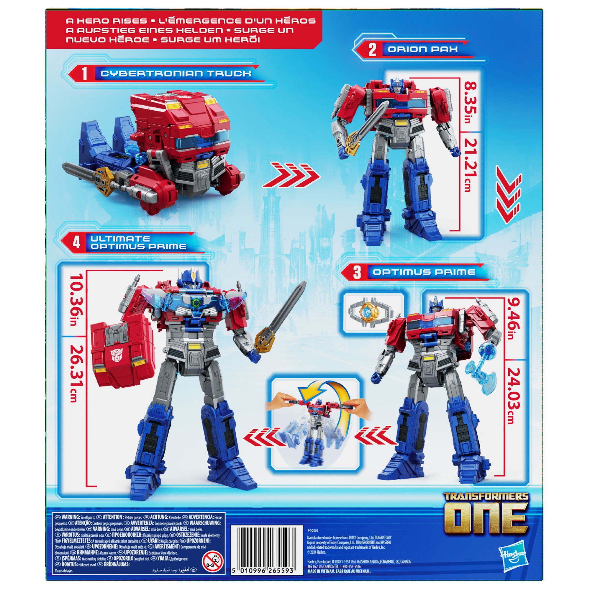 Voir la diapositive 3 : HASBRO Figurine Transformers Power Flip Optimus Prime