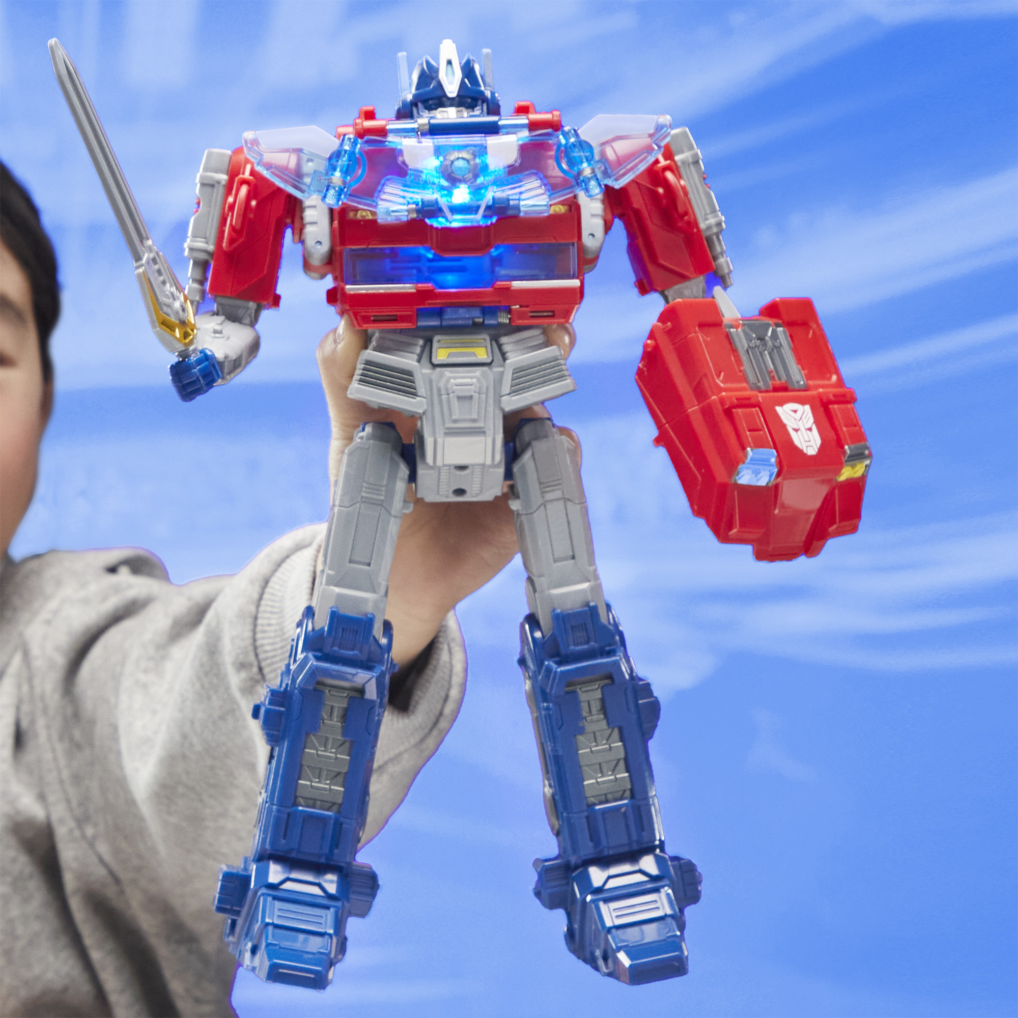 Voir la diapositive 7 : HASBRO Figurine Transformers Power Flip Optimus Prime