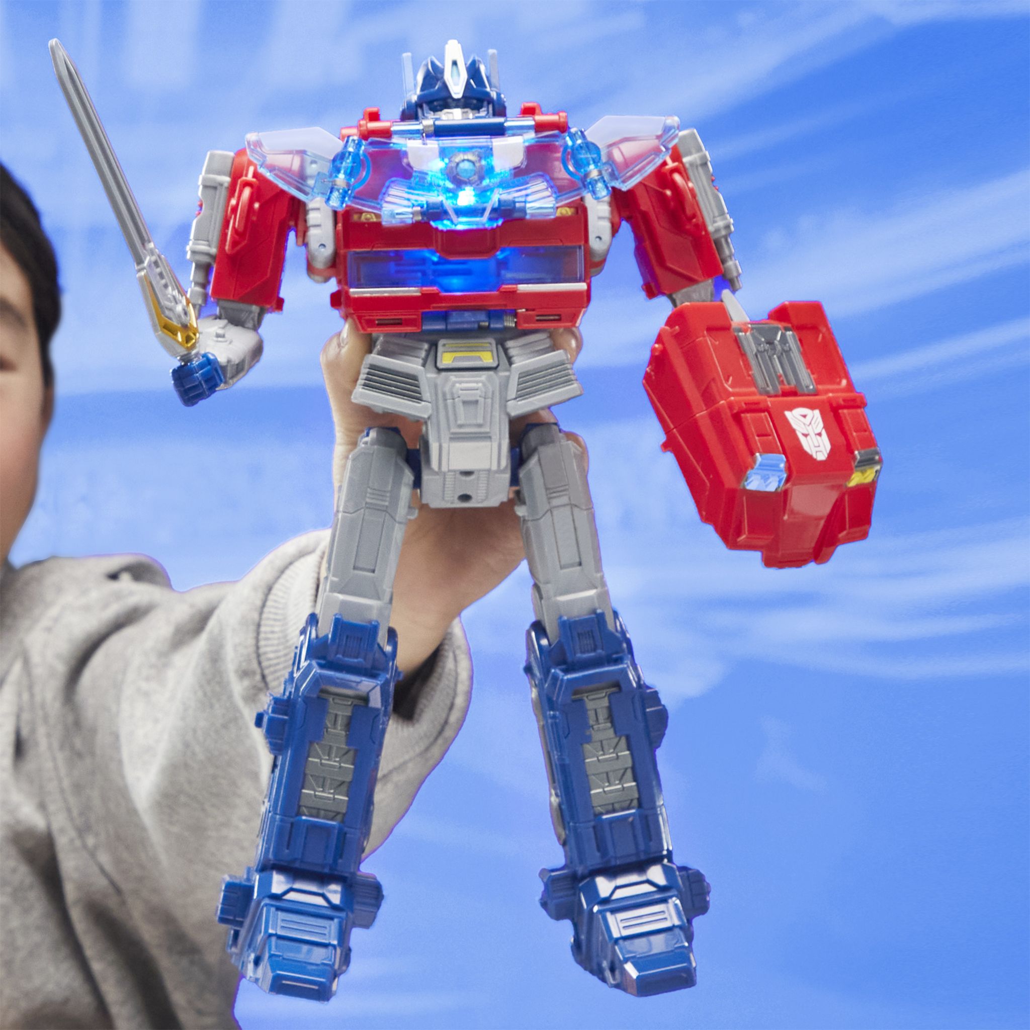 Voir la diapositive 7 : HASBRO Figurine Transformers Power Flip Optimus Prime