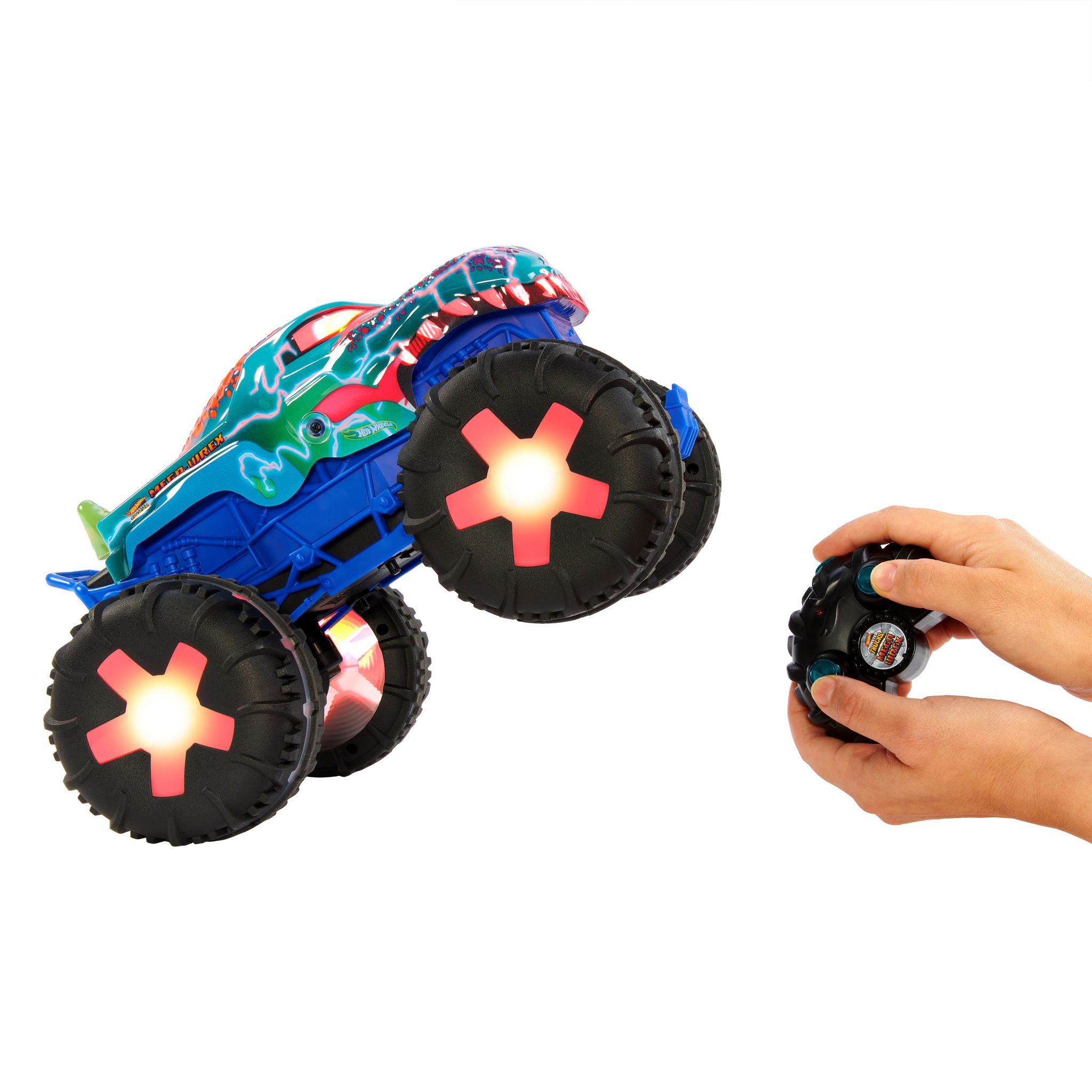 Voir la diapositive 5 : MATTEL Voiture Radiocommandée Monster Trucks Mega Wrex échelle 1/15