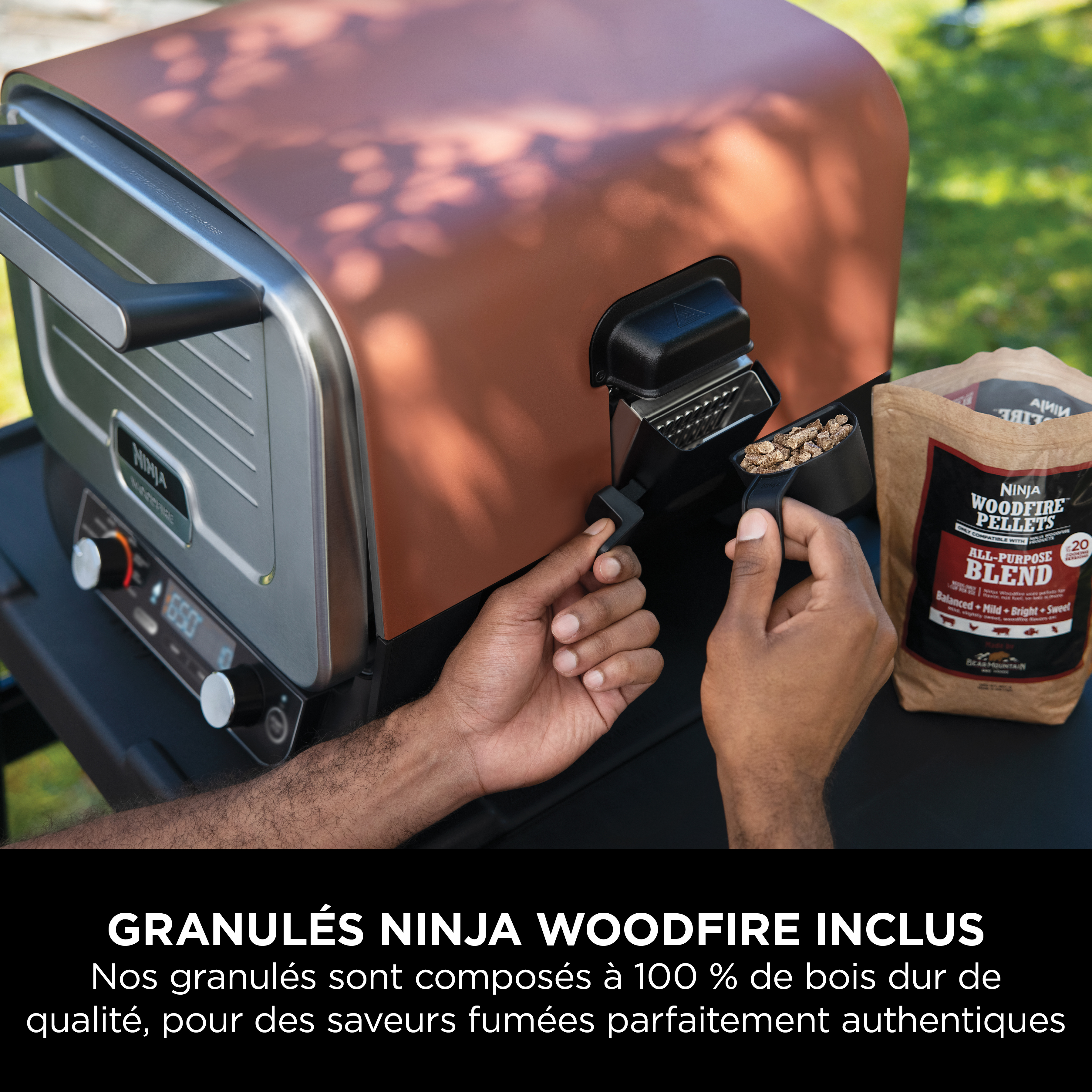 Voir la diapositive 15 : NINJA Four à pizza d'extérieur Woodfire OO101EU - Marron